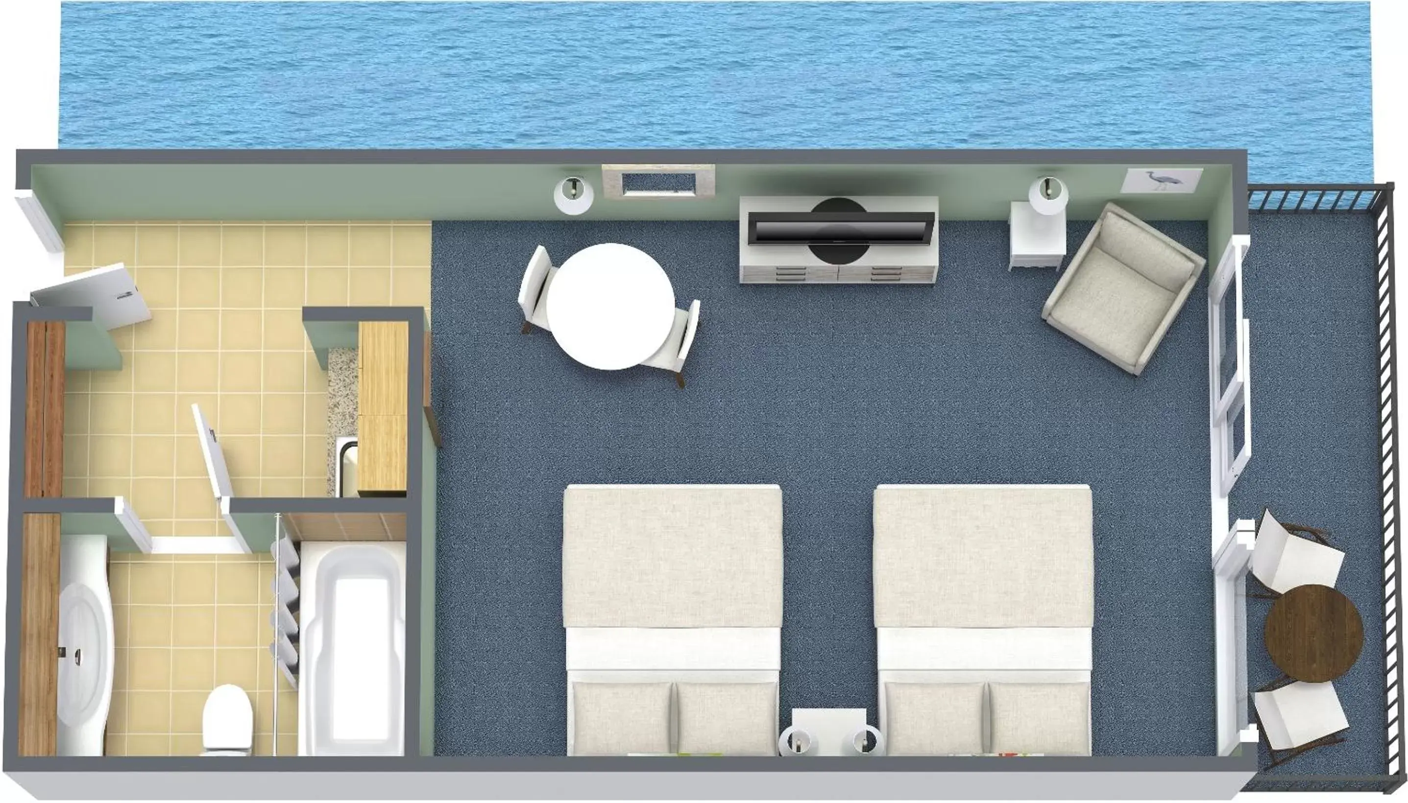 Floor Plan in Grande Cayman Resort