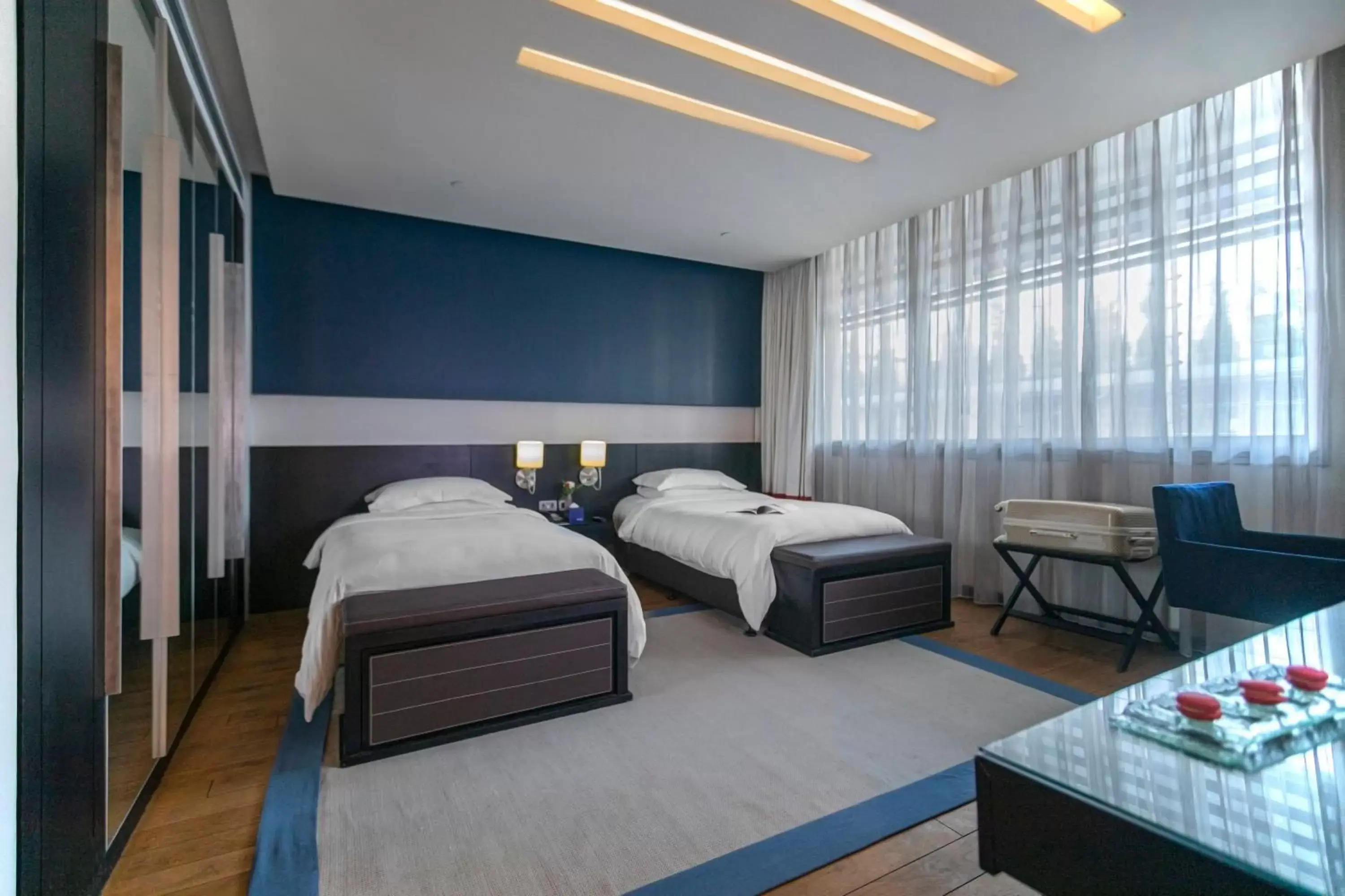 Bedroom, Bed in The Boulevard Arjaan by Rotana