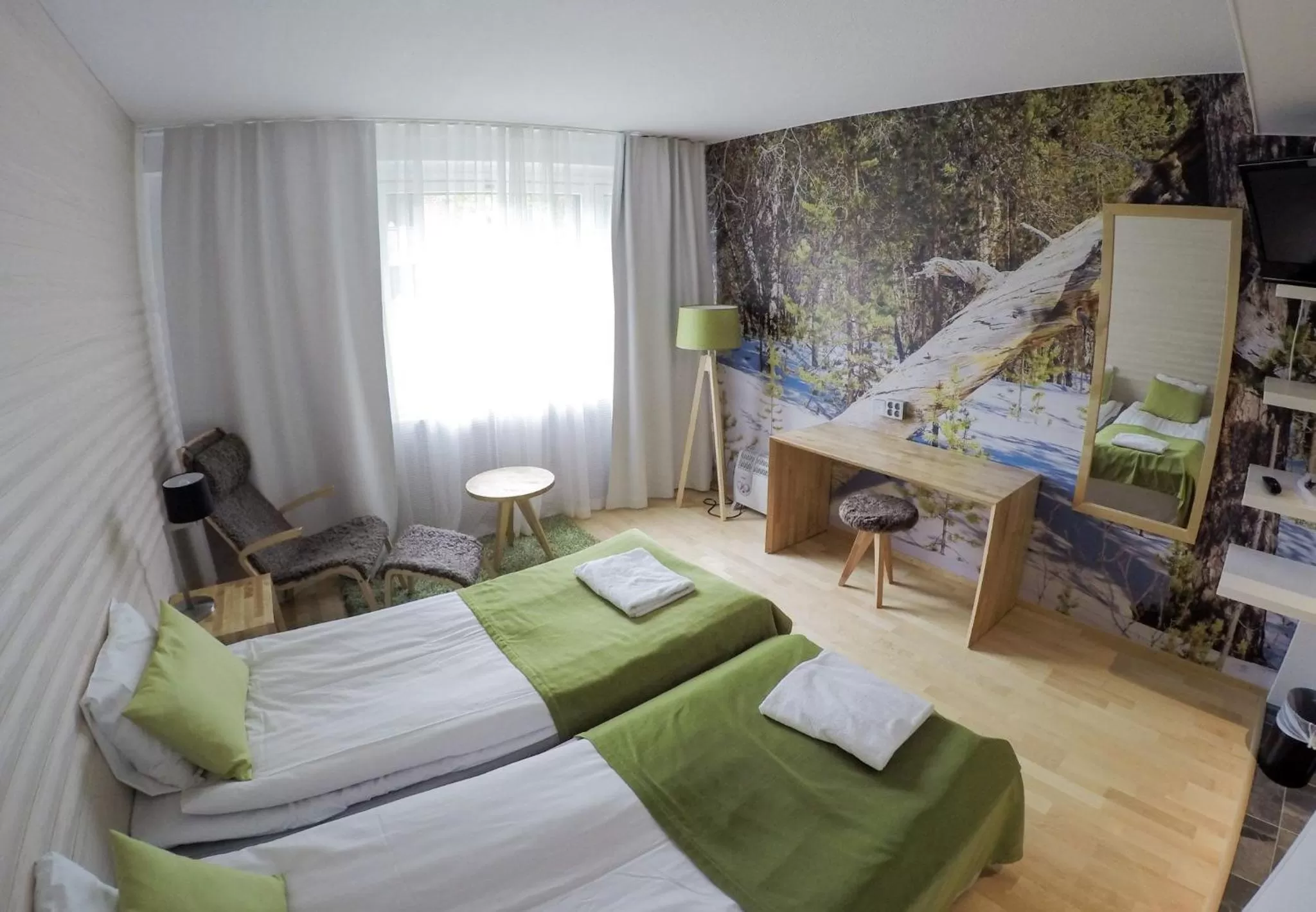 Day, Bed in Hotel Ivalo