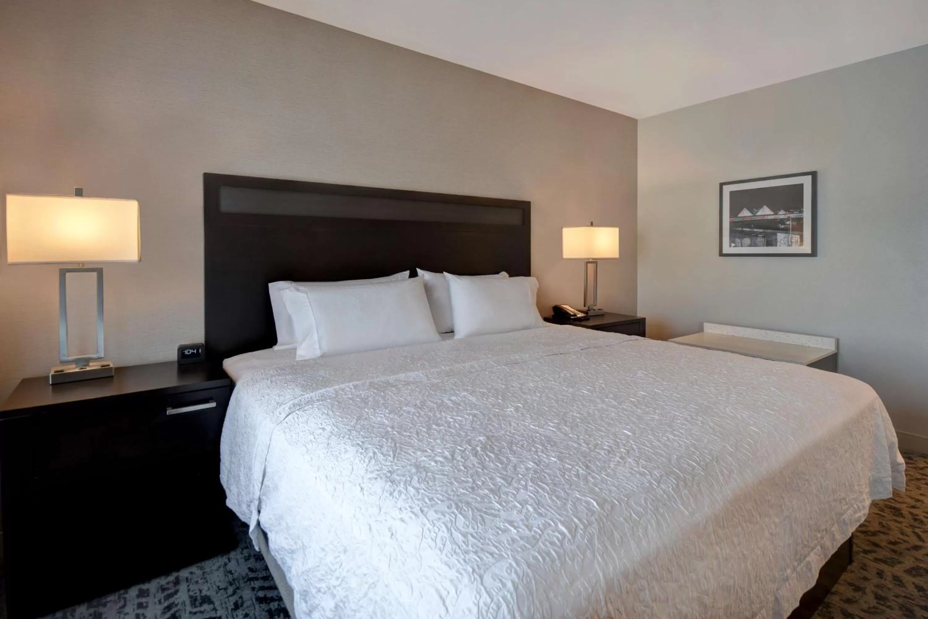 Bed in Hampton Inn & Suites Columbia South Fort Meade Area