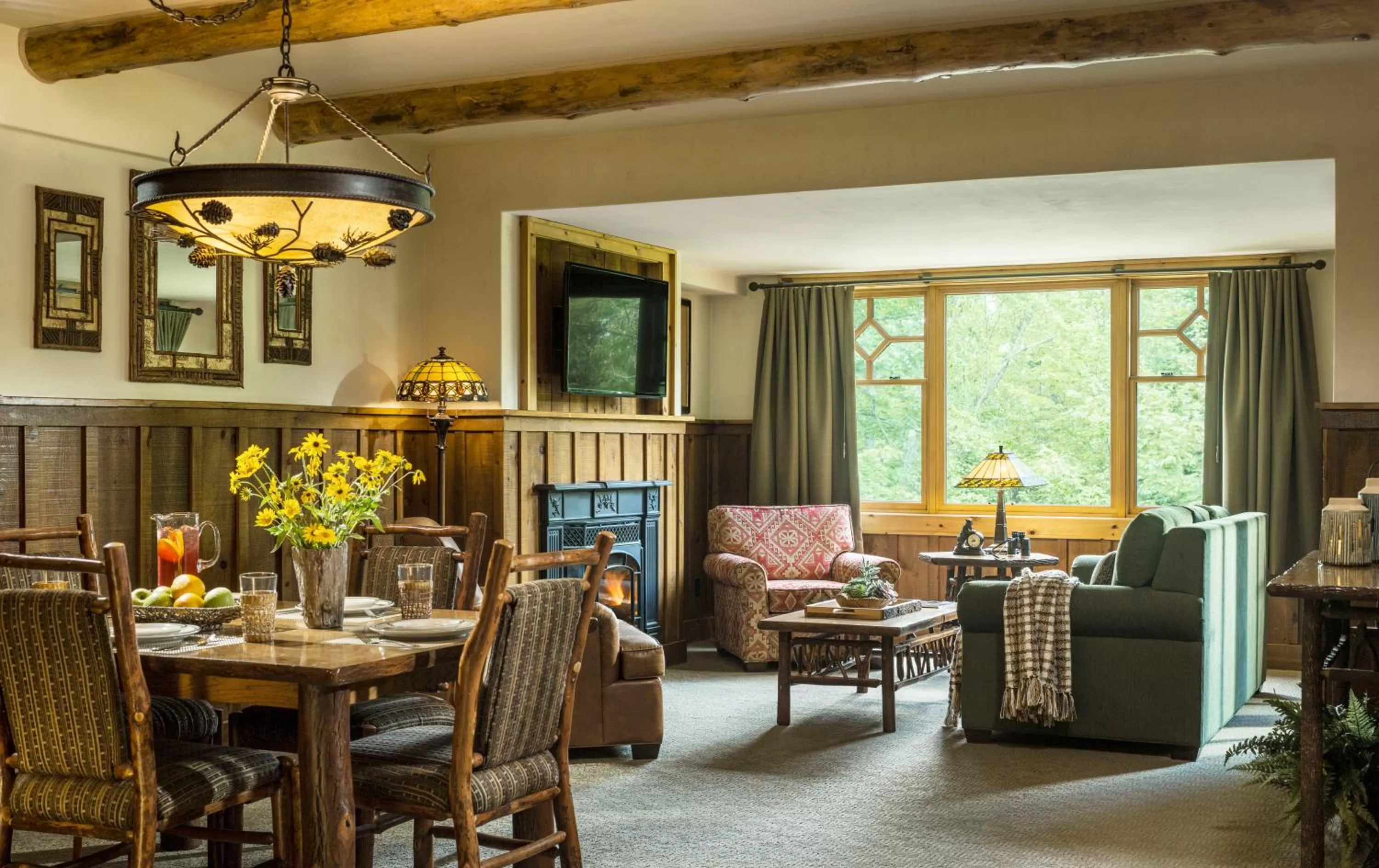 Living room in The Whiteface Lodge