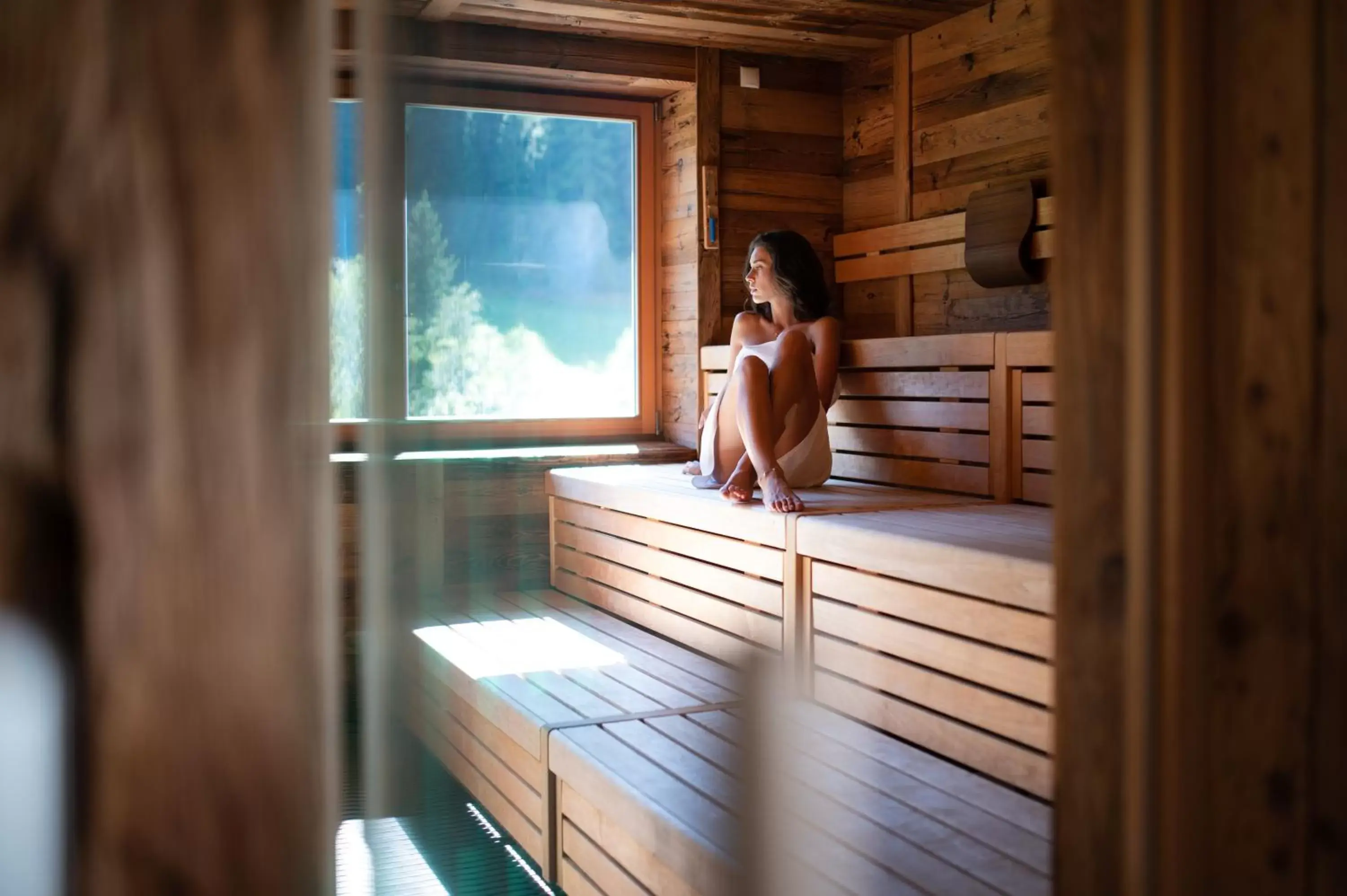 Sauna in Alpine Nature Hotel Stoll