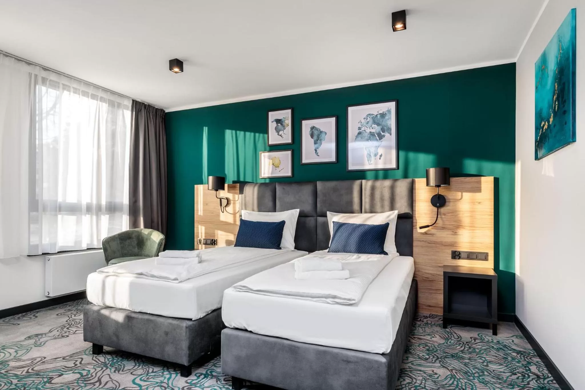 Bed in Hotel Kyriad Stargard