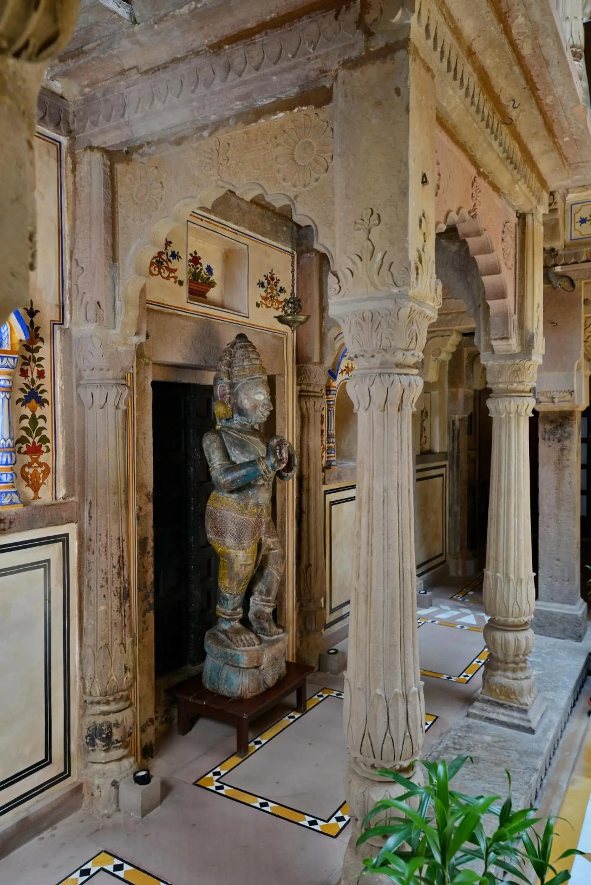 Decorative detail in BrijRama Palace, Varanasi by the Ganges