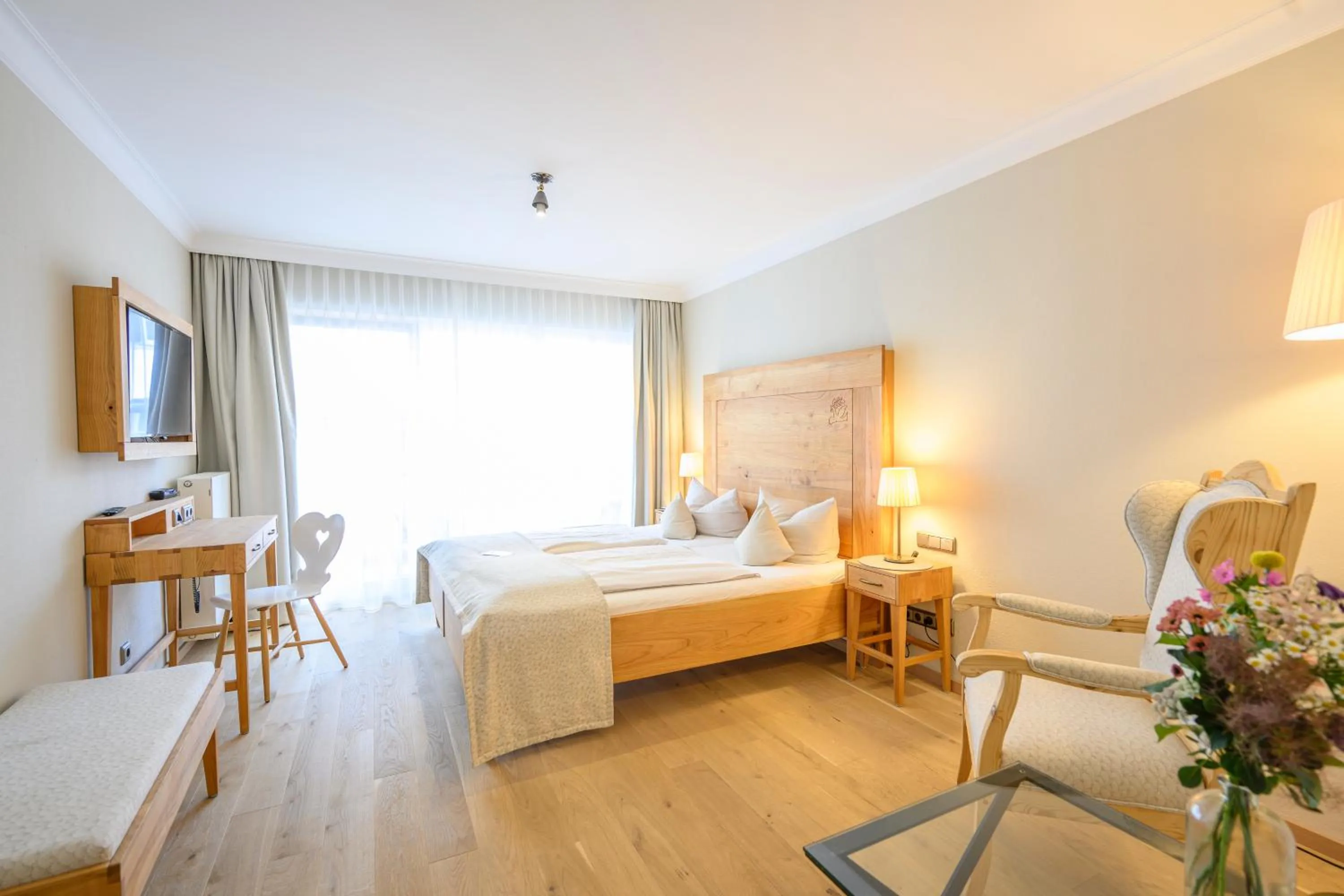 Photo of the whole room, Bed in Biohotel Garmischer Hof