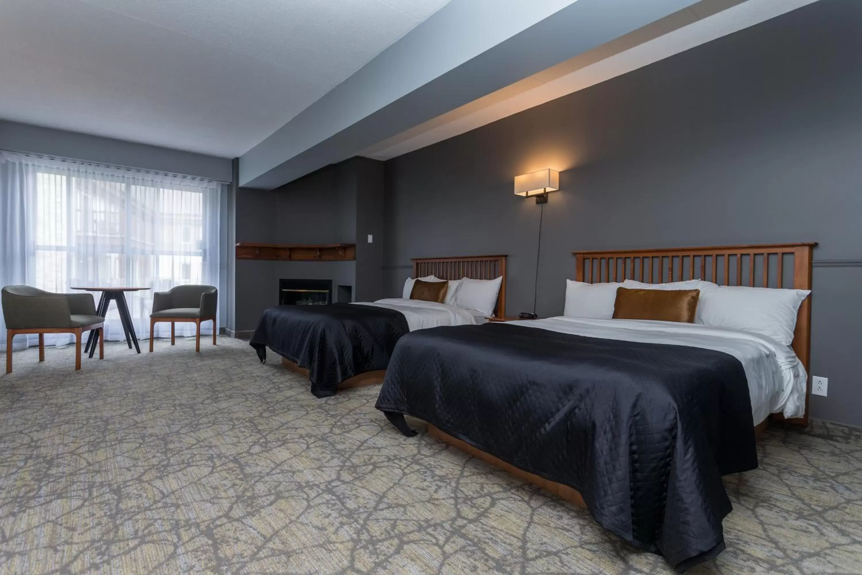 Room with Two Queen Beds and Fireplace - Pet-Friendly in Le Grand Lodge Mont Tremblant Room with Two Queen Beds and Fireplace - Pet-Friendly in Le Grand Lodge Mont Tremblant