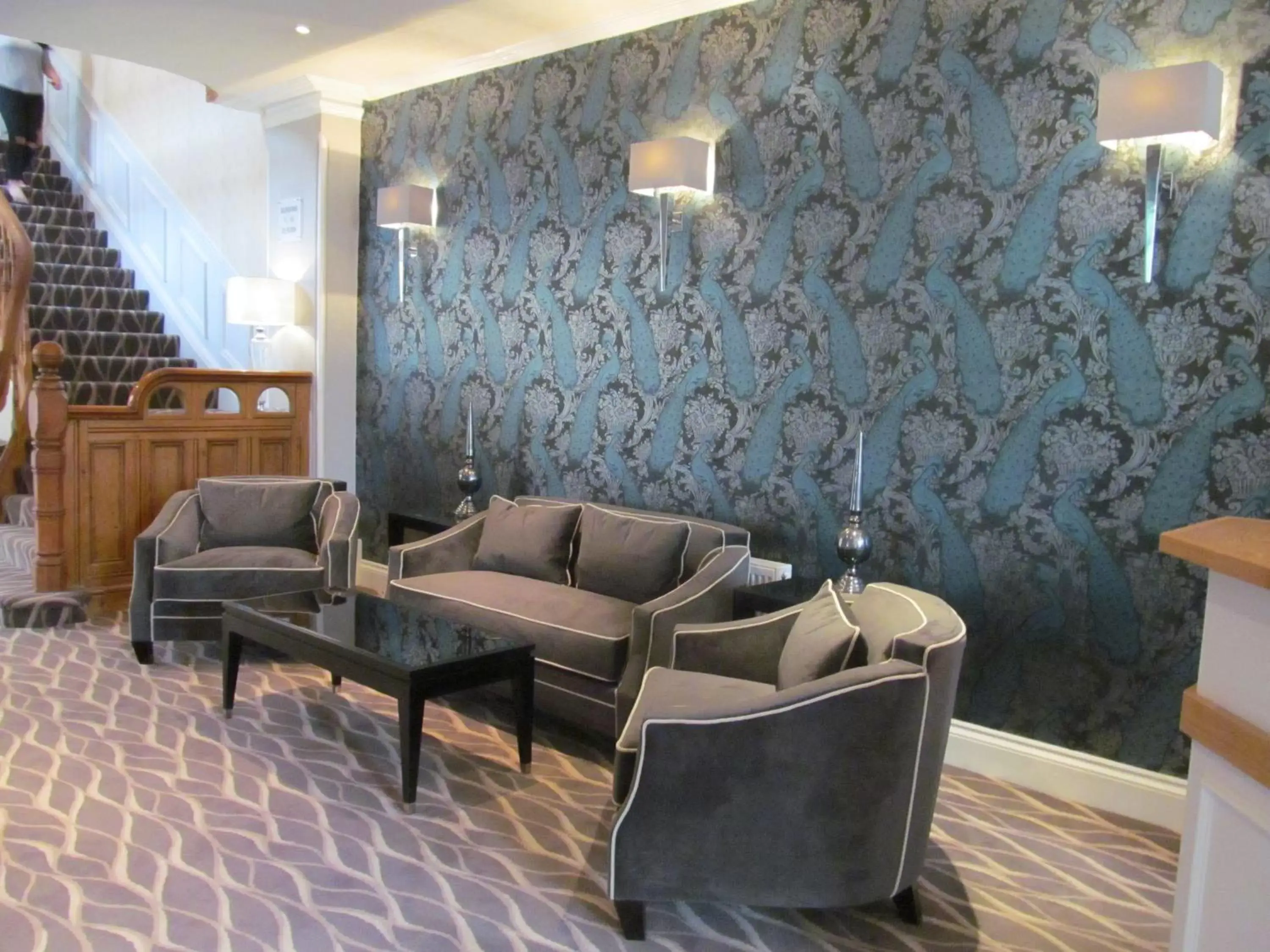 Lobby or reception in The Shrubbery Hotel, Ilminster Lobby or reception in The Shrubbery Hotel, Ilminster