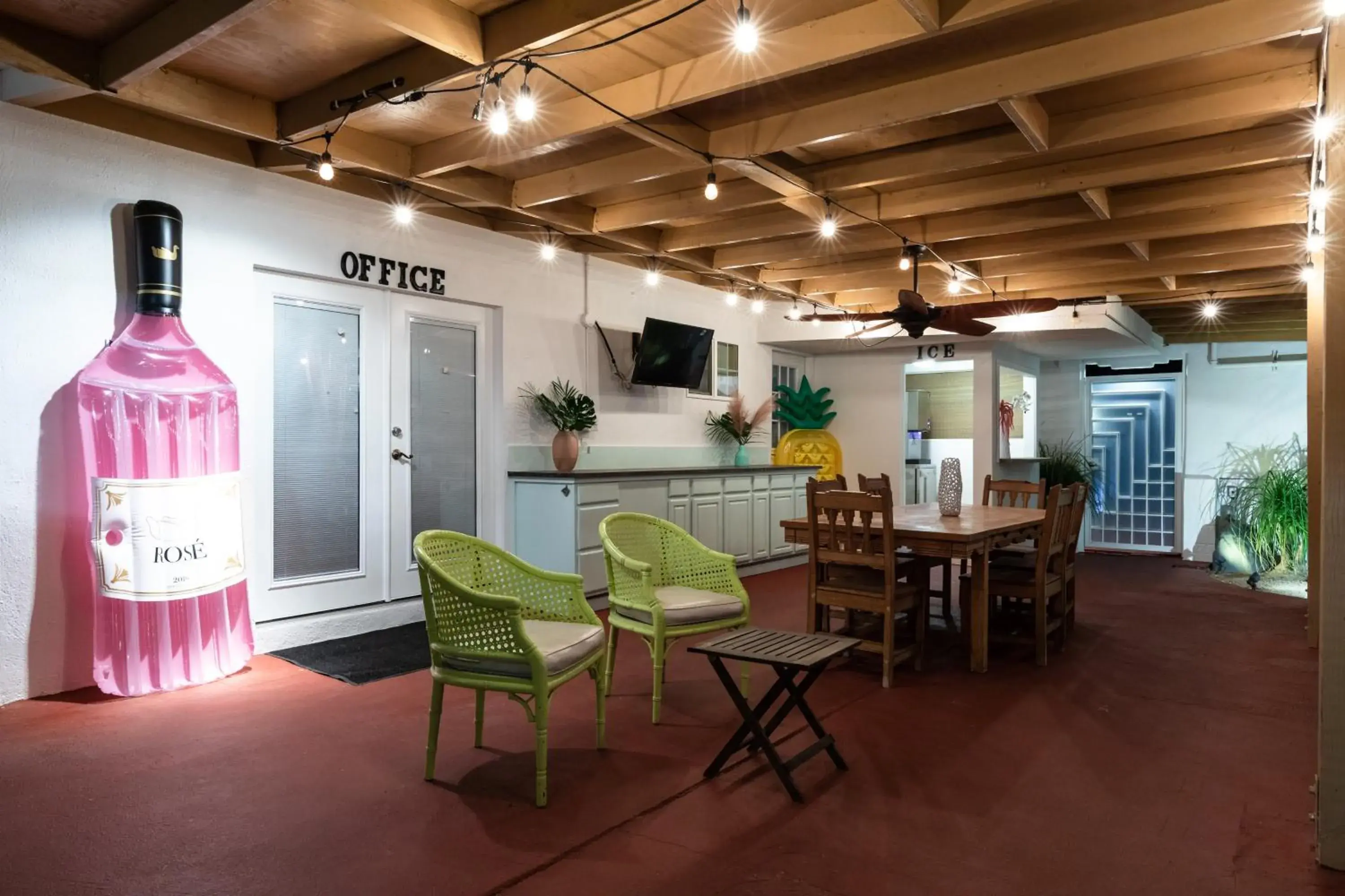 Seating area in Float Palm Springs