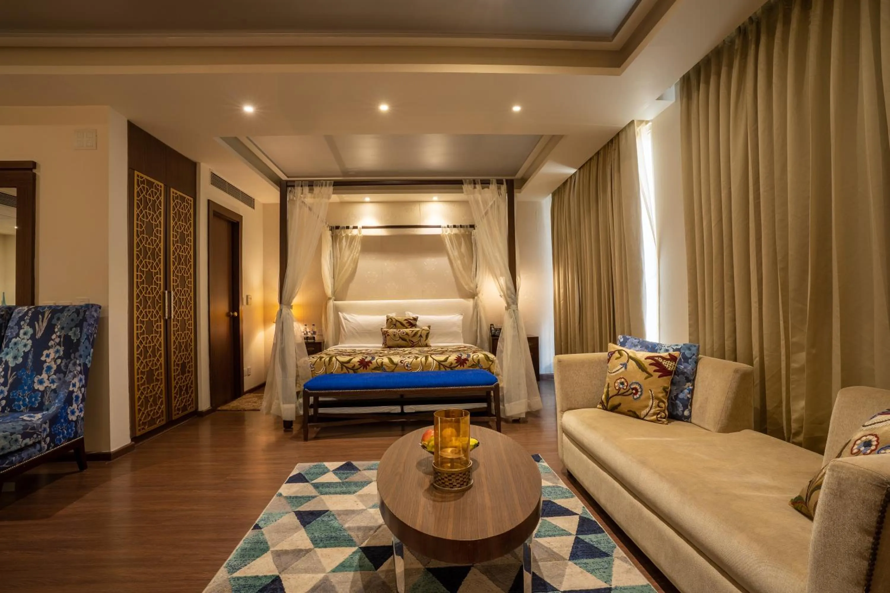 Photo of the whole room, Bed in Indraprastha Spa Resort