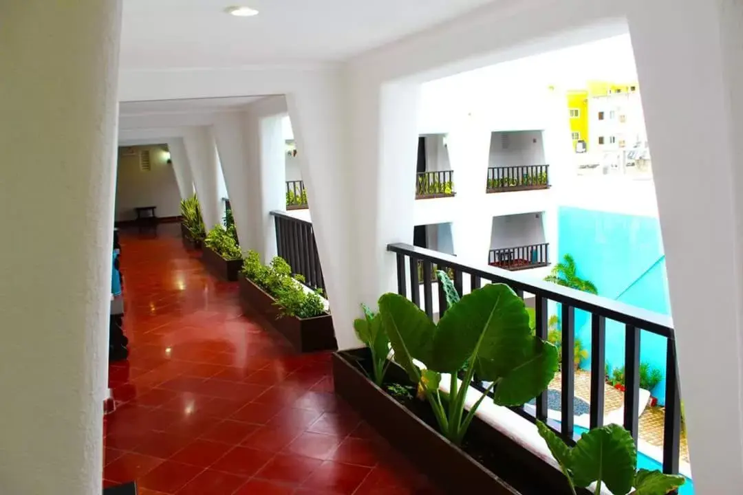 Balcony/Terrace, Pool View in Hotel Berny