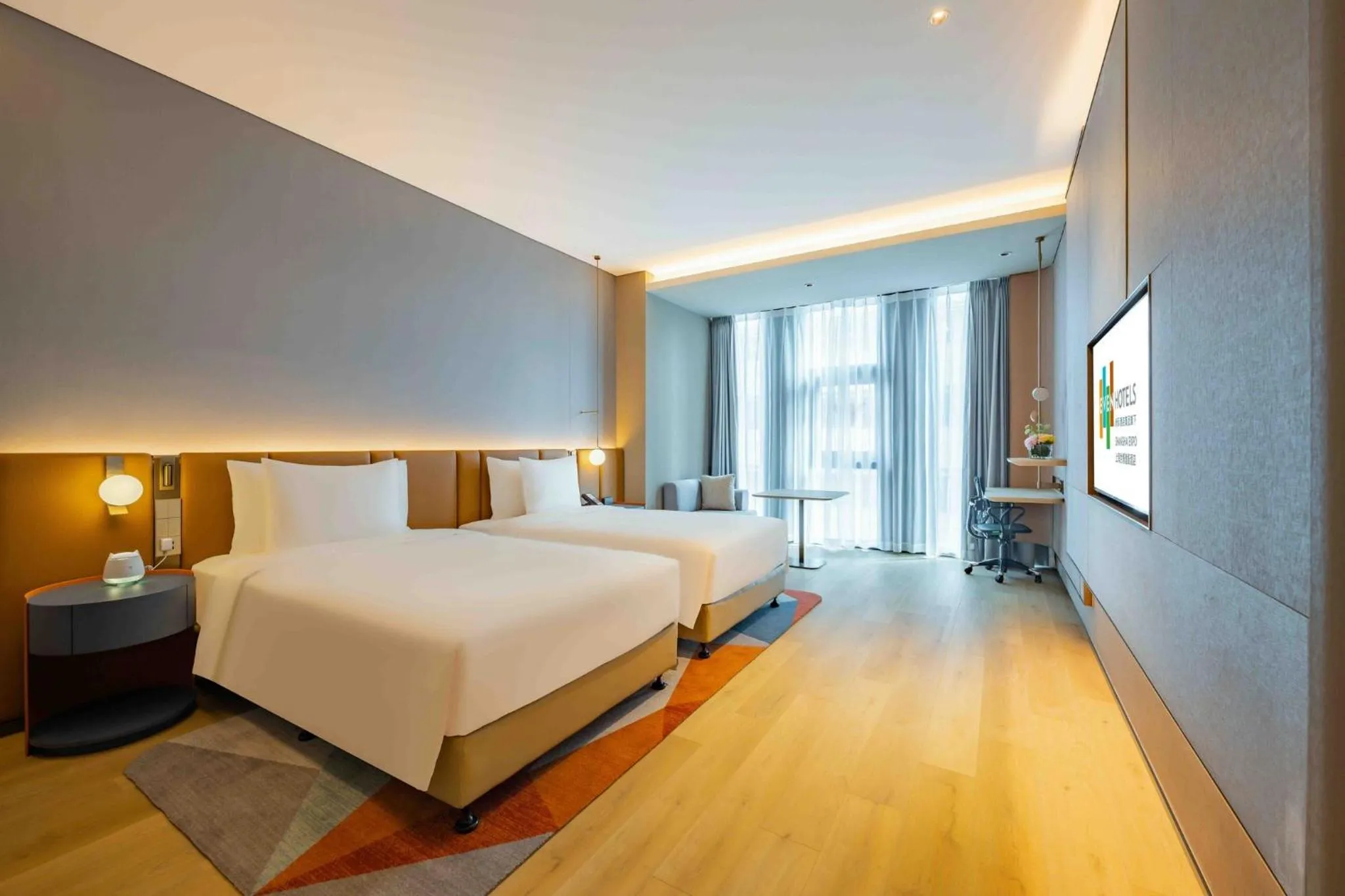 Photo of the whole room, Bed in EVEN Hotels Shanghai Expo by IHG