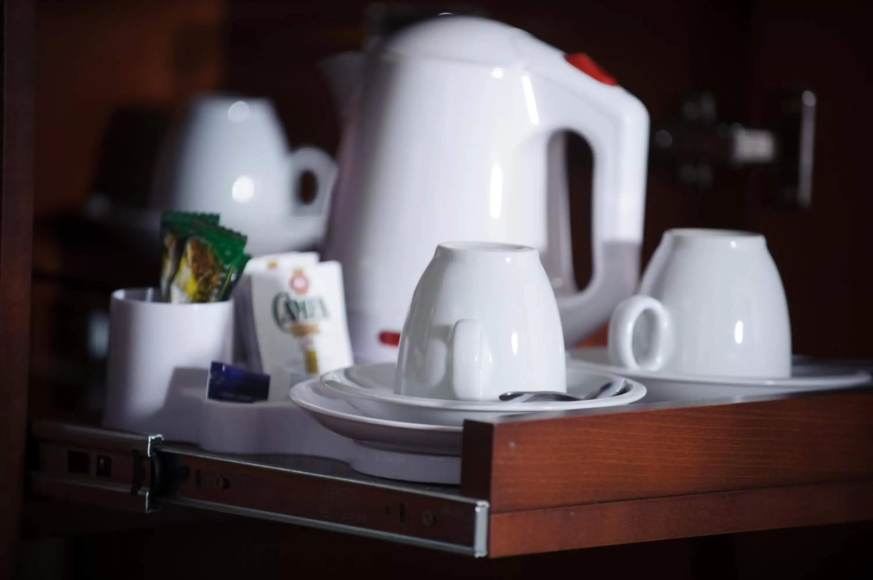 Decorative detail, Coffee/Tea Facilities in Hotel Petr