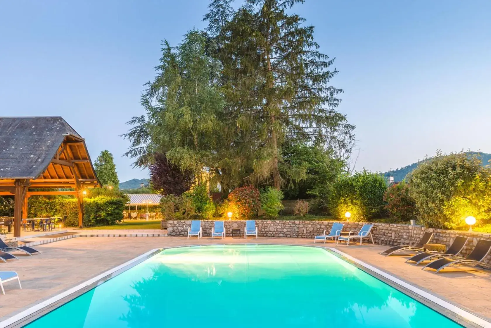 Swimming Pool in Logis Hotel Le Sablier du Temps