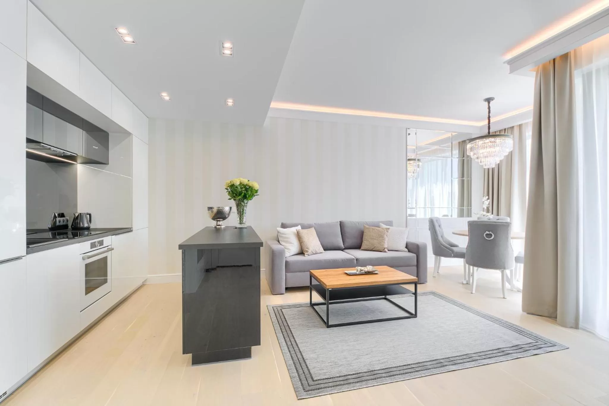 Kitchen or kitchenette in Dune Resort Mielno - C