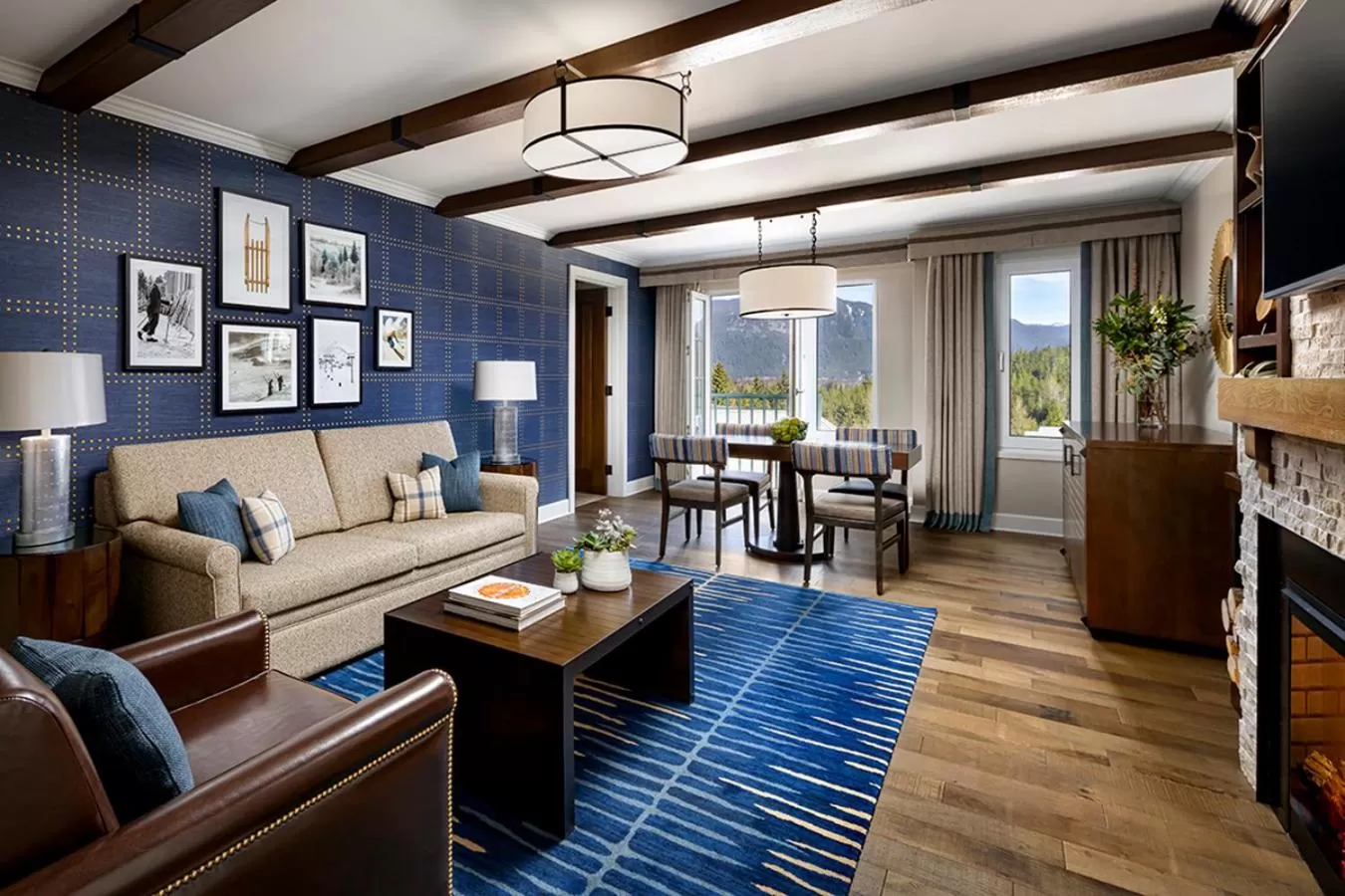 Living room in Fairmont Chateau Whistler