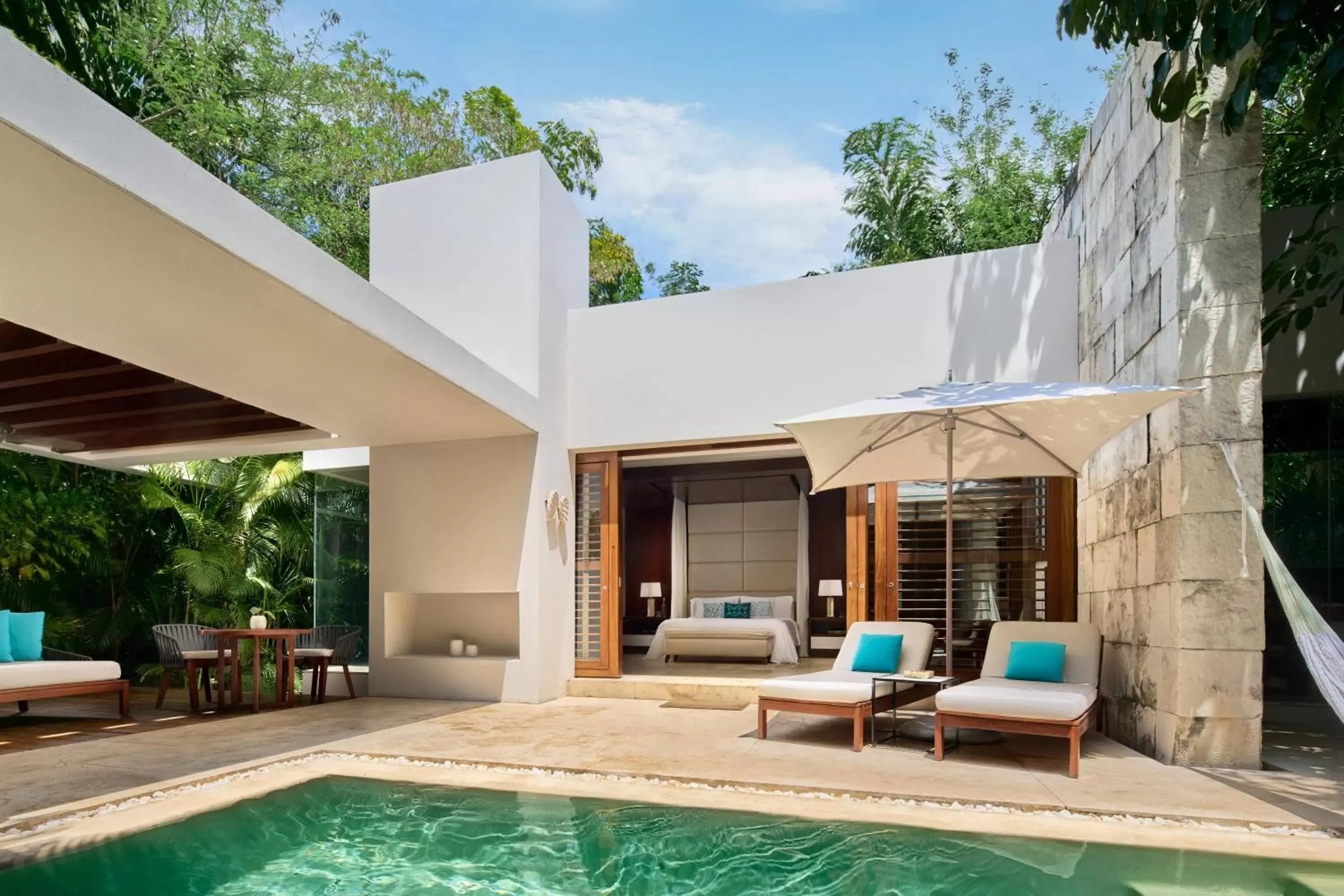 Balcony/Terrace, Swimming Pool in Chablé Yucatan