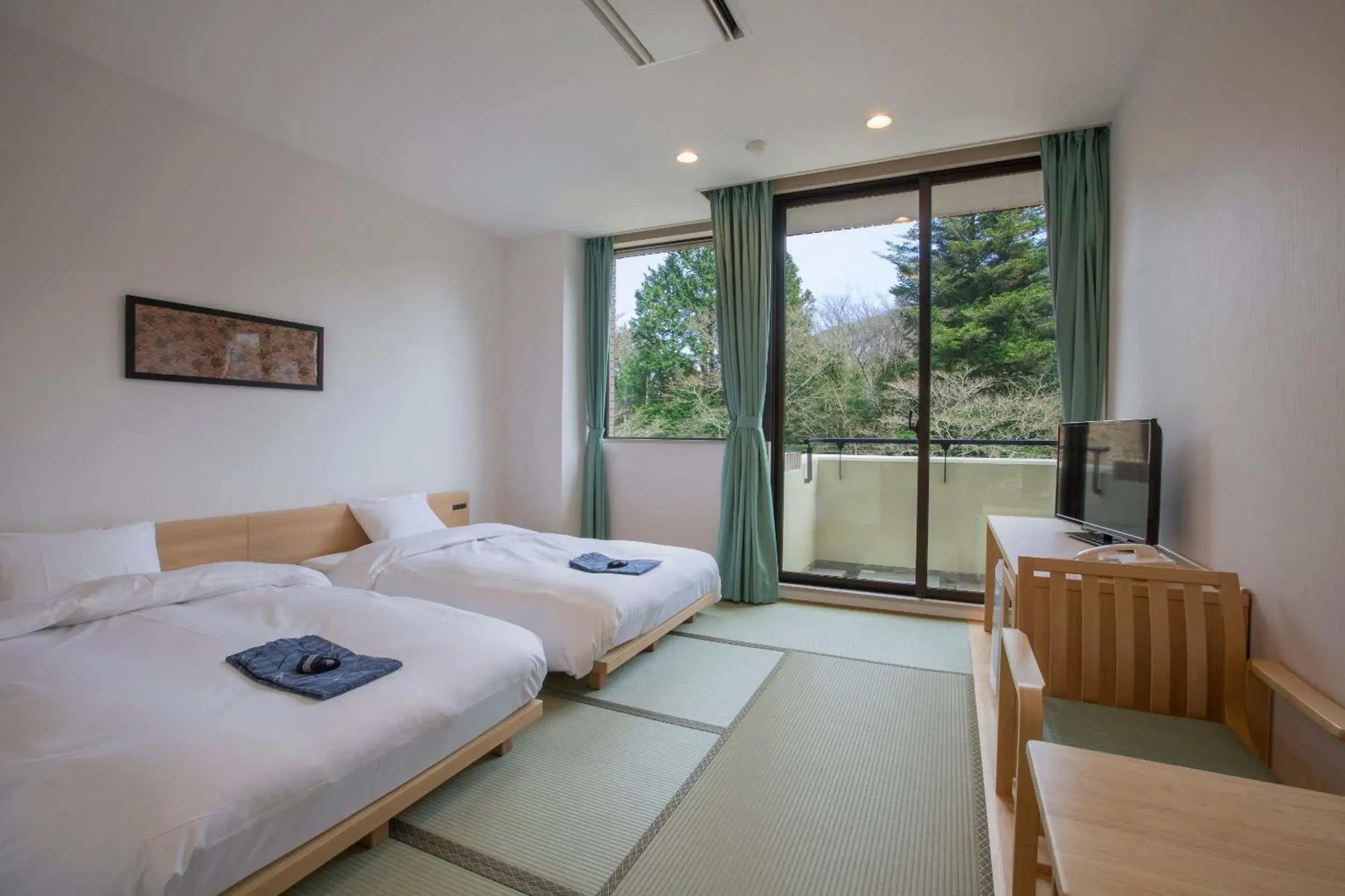 Photo of the whole room, Bed in Hakone Kowakien Miyamafurin