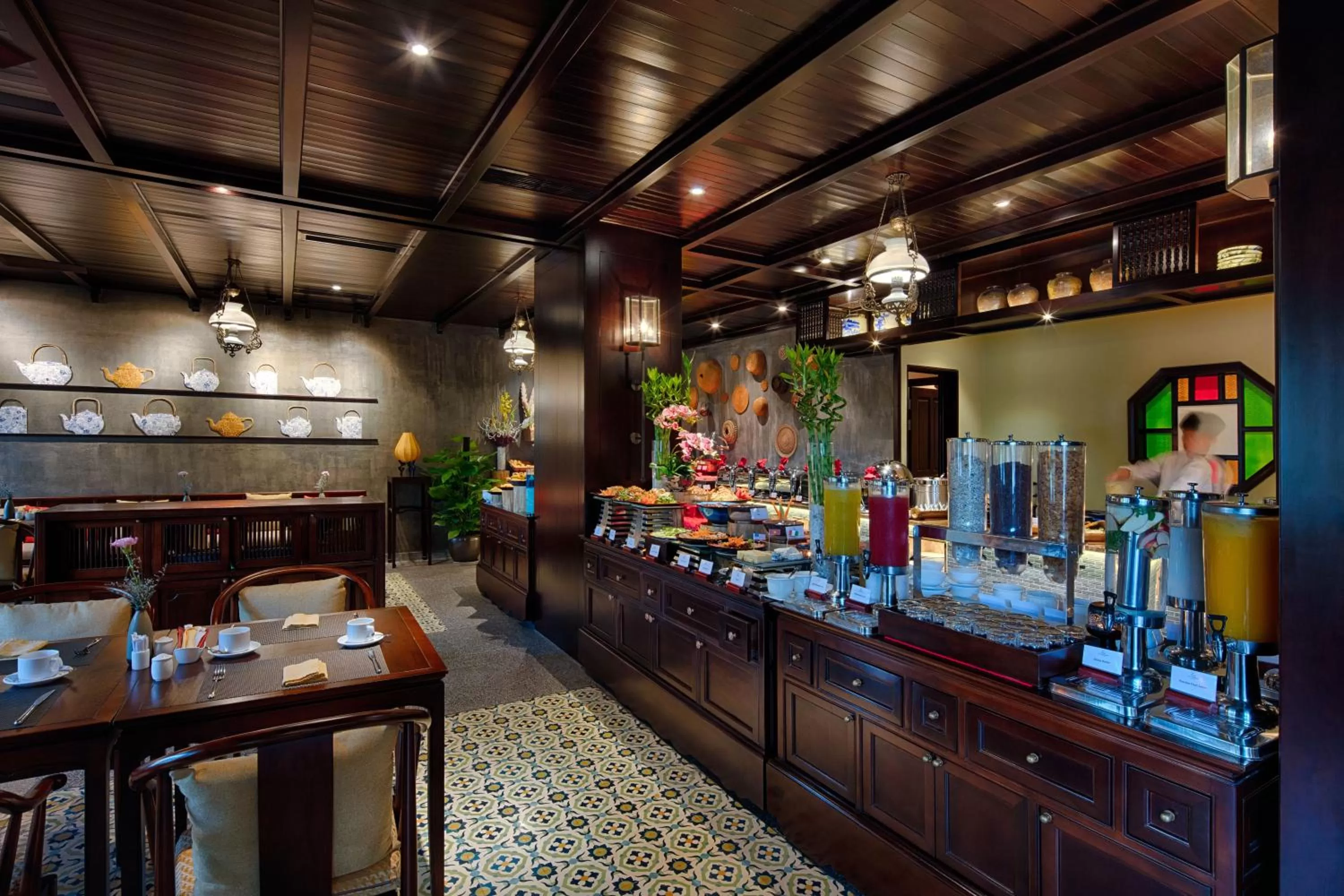 Buffet breakfast in Little Riverside Hoi An . A Luxury Hotel & Spa