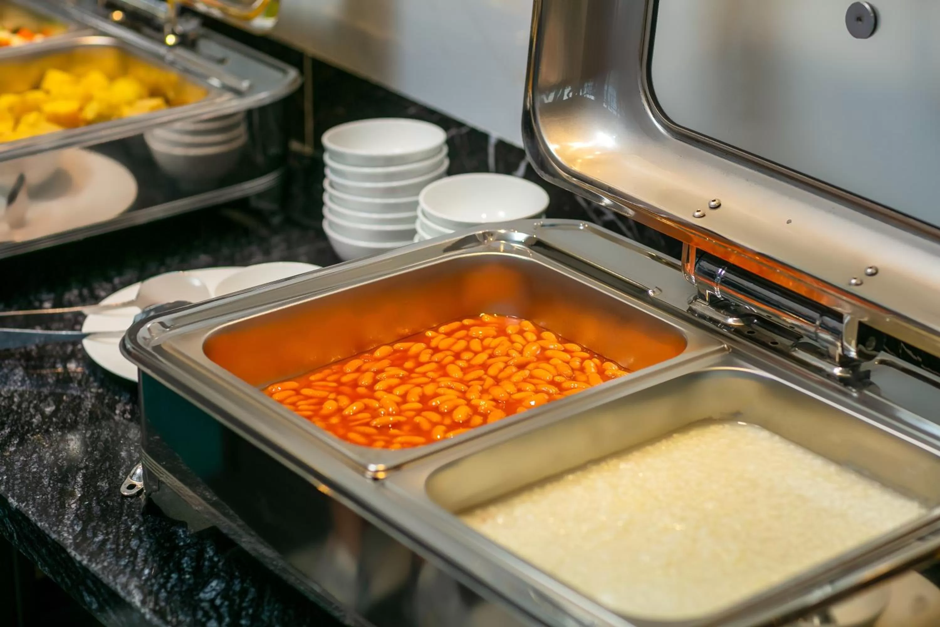 Buffet breakfast in MAY DE VILLE Lakeside Hotel