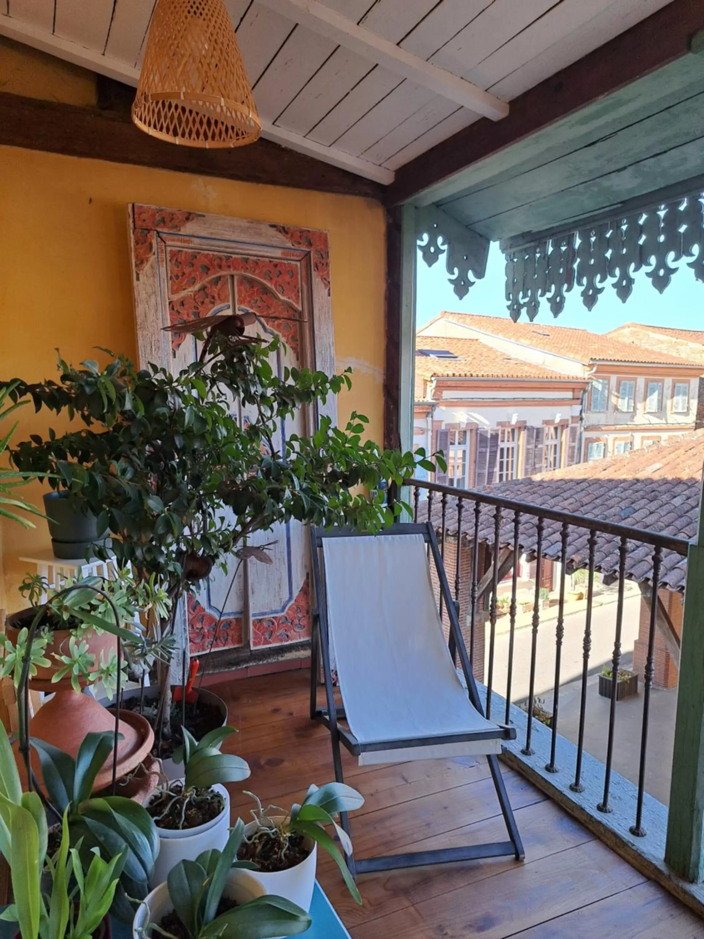 Balcony/Terrace in La Loggia - chambres d'hôtes