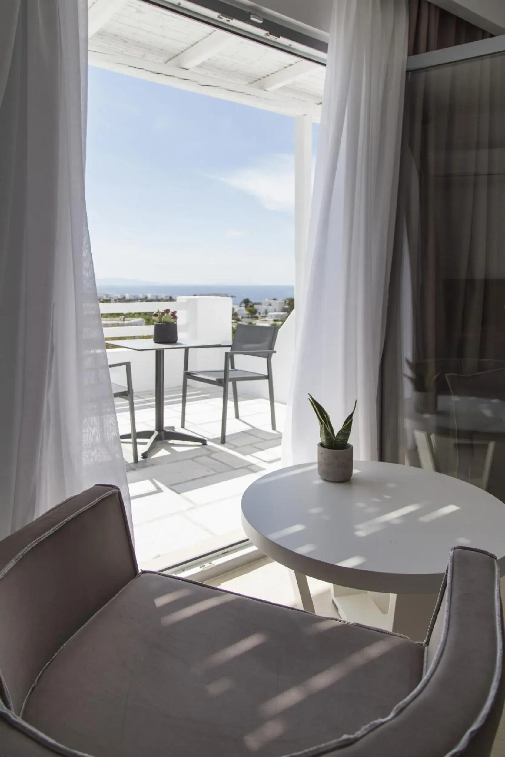 Seating area in Livin Mykonos Hotel