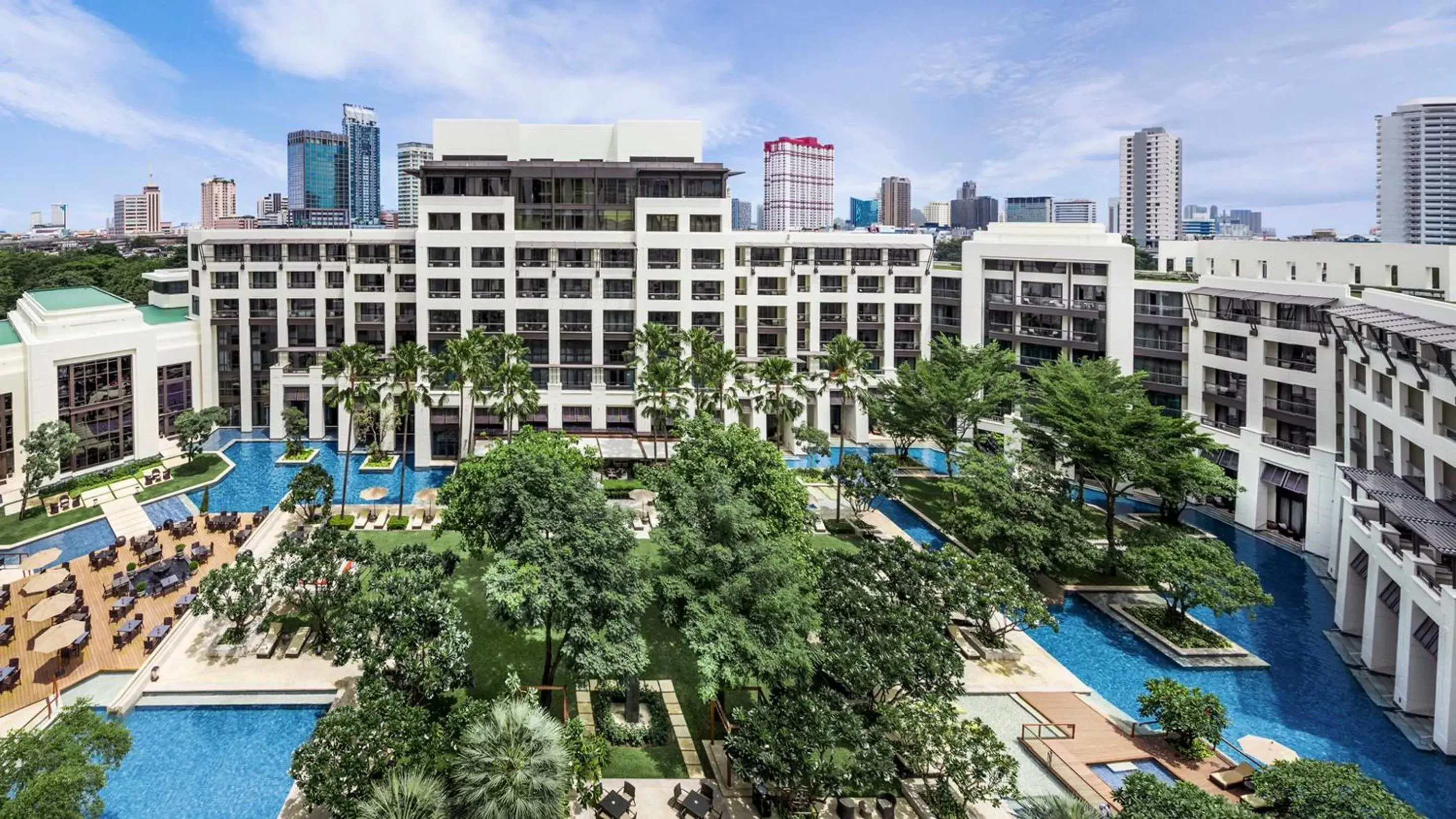 Bird's eye view, Pool View in Siam Kempinski Hotel Bangkok - SHA Extra Plus Certified