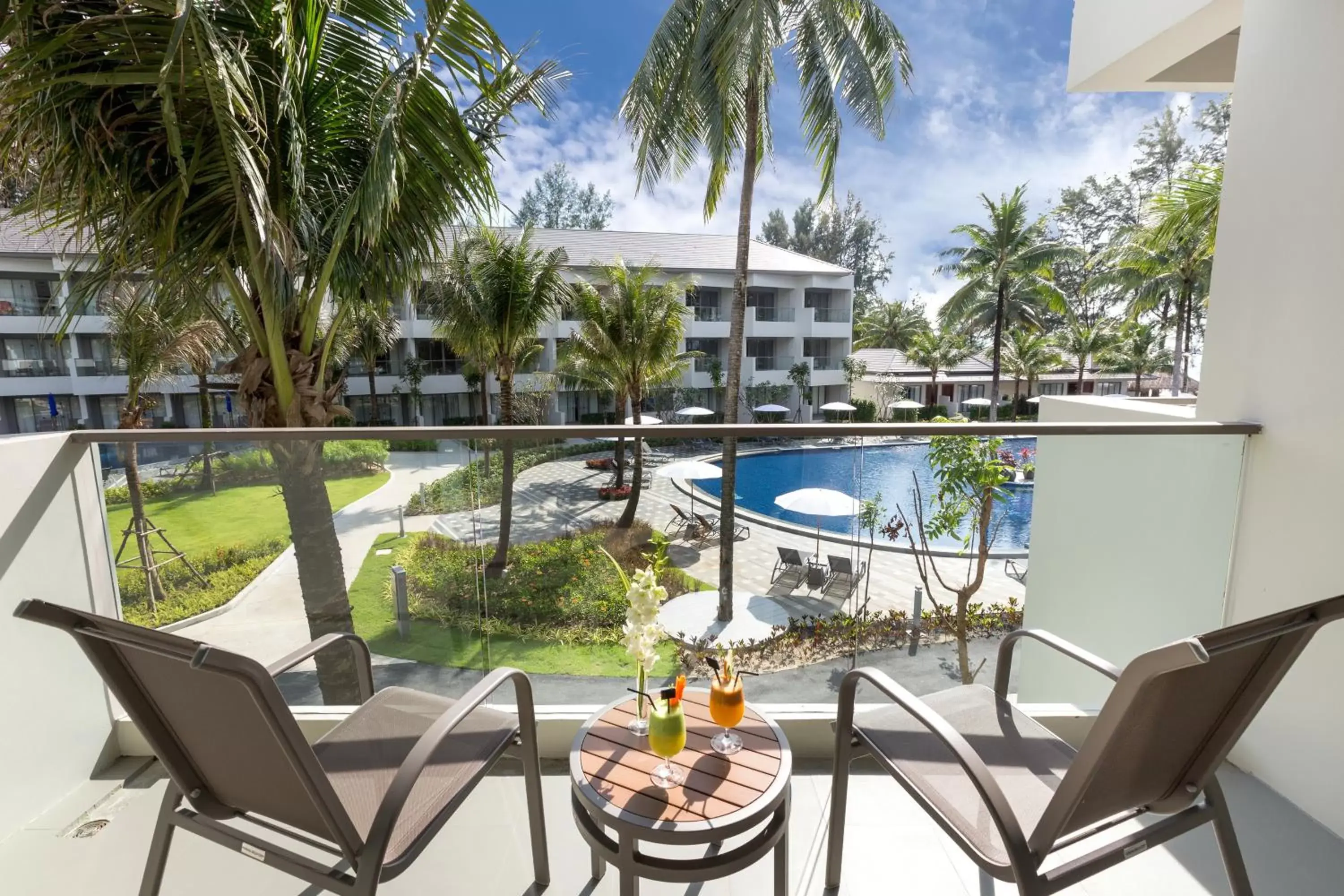 Balcony/Terrace, Pool View in X10 Khaolak Resort SHA Plus