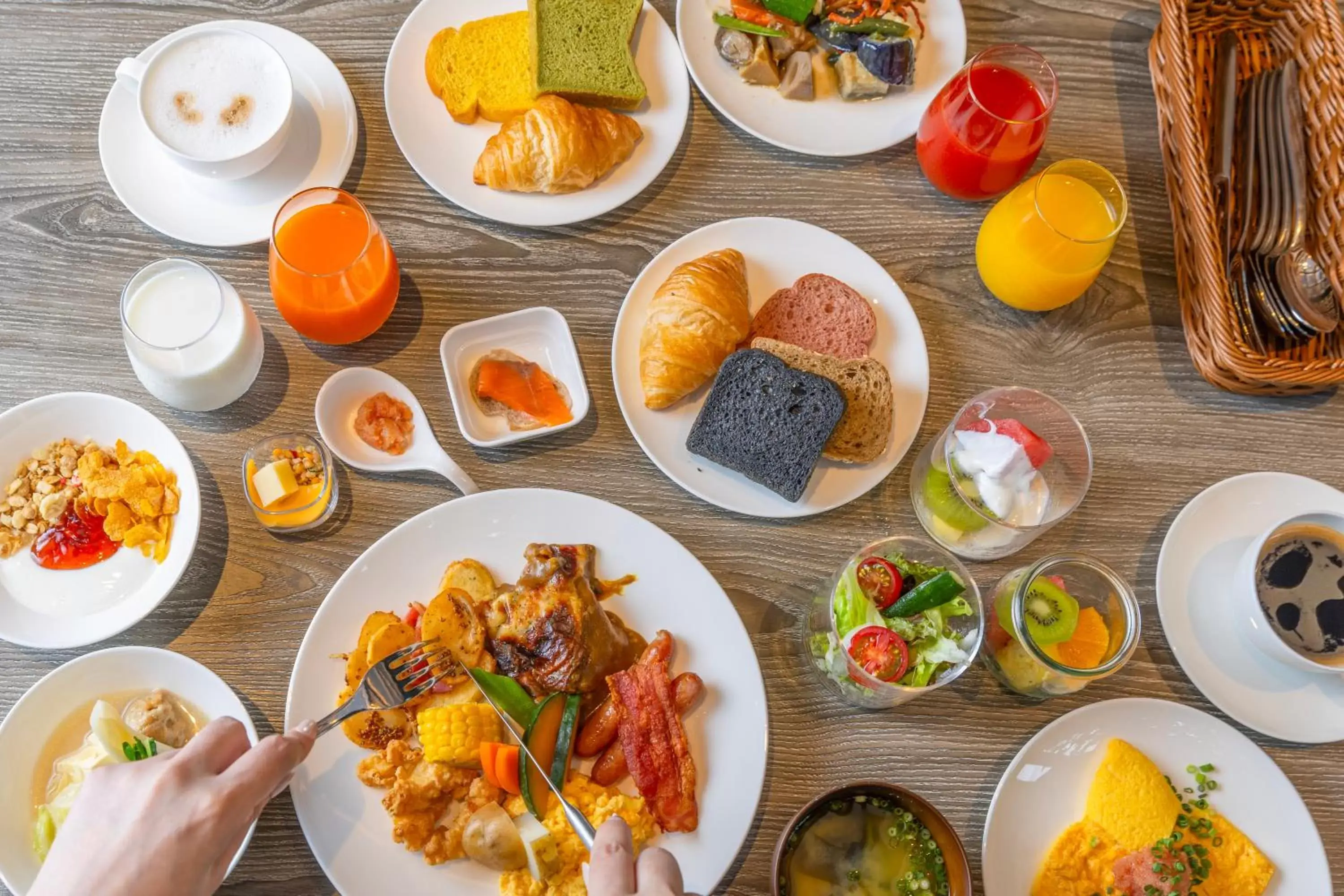 Buffet breakfast in Hotel JAL City Fukuoka Tenjin