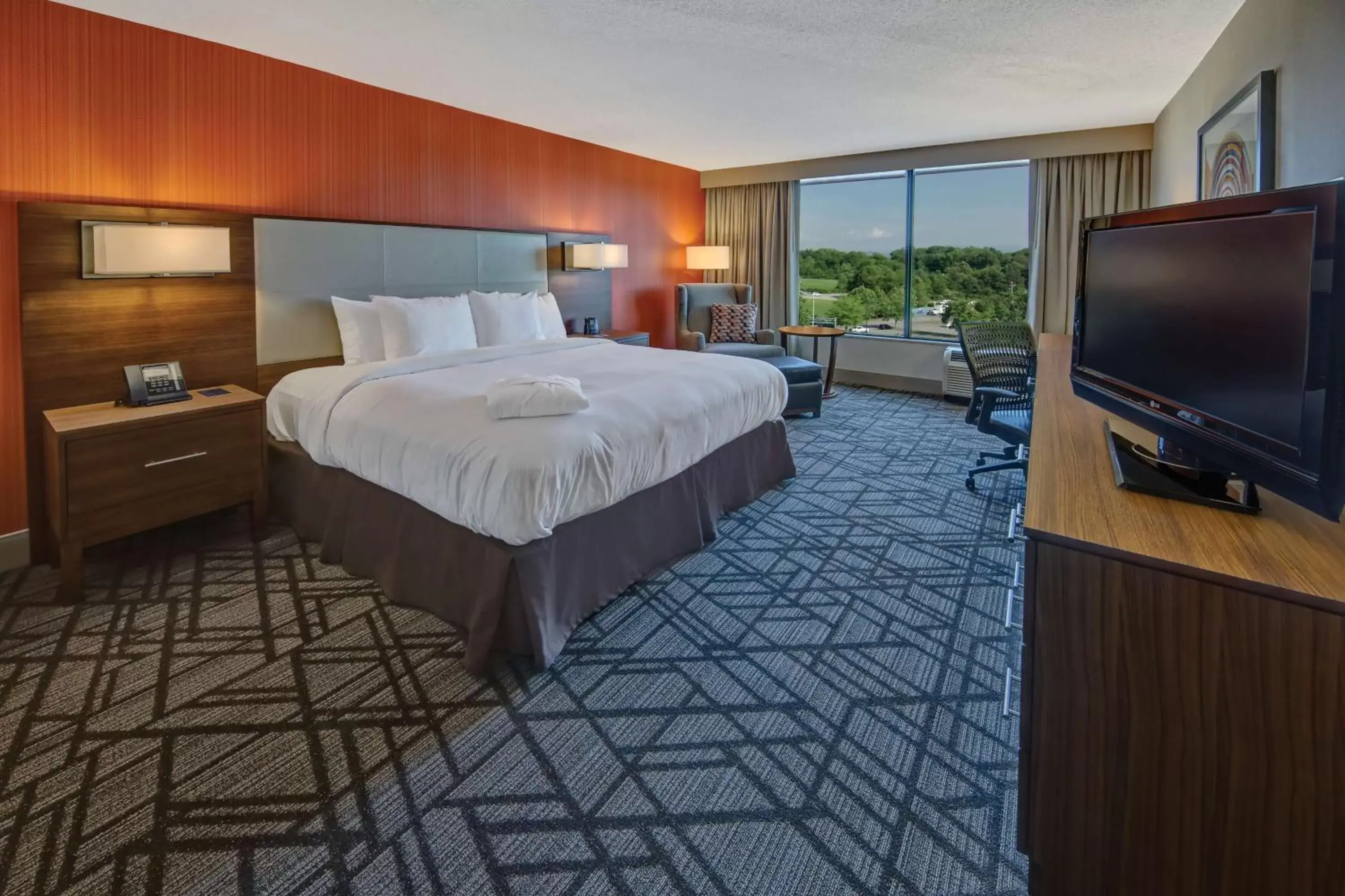 Bedroom, Bed in Hilton Knoxville Airport