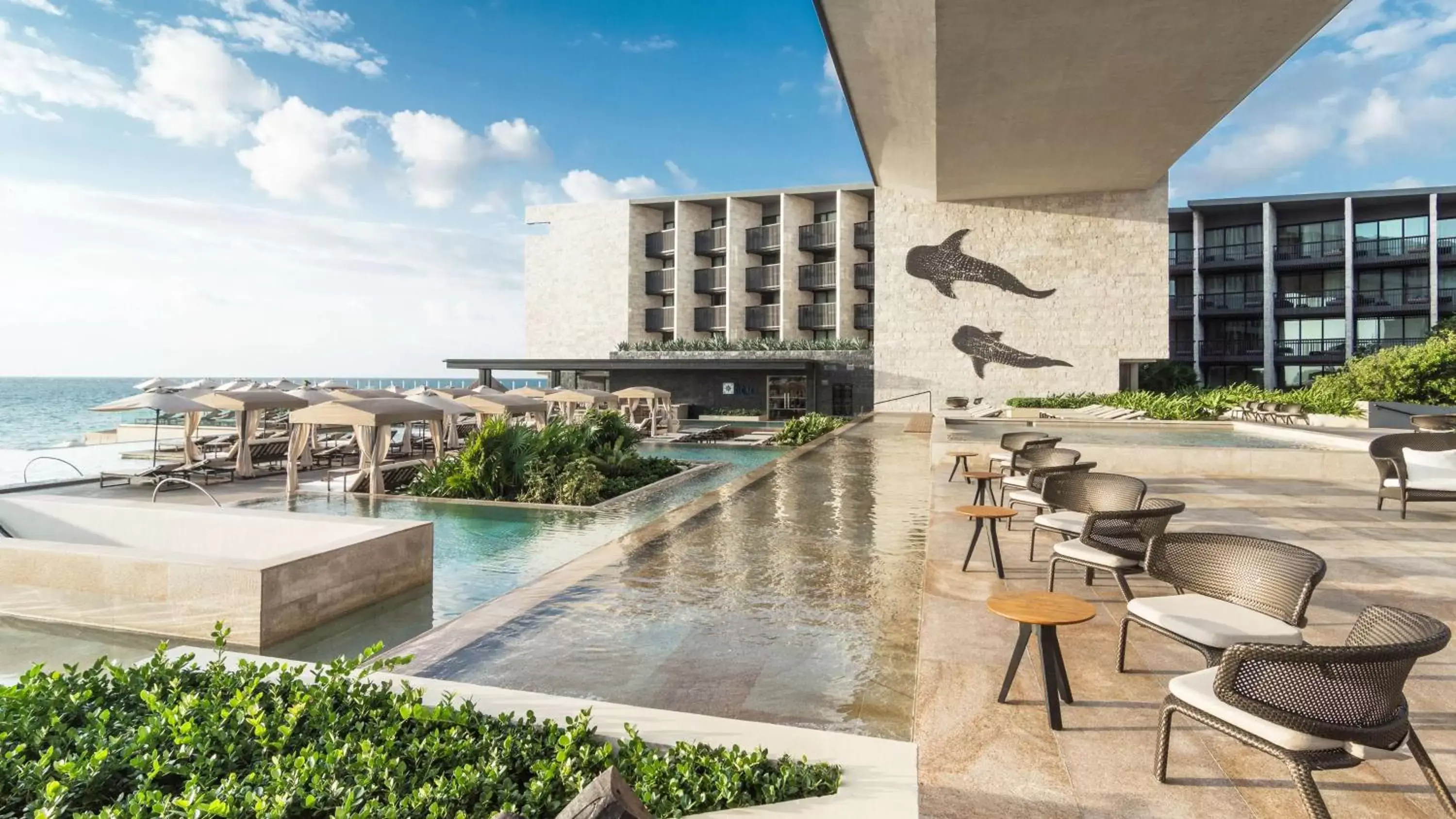 Swimming pool, Balcony/Terrace in Grand Hyatt Playa del Carmen Resort