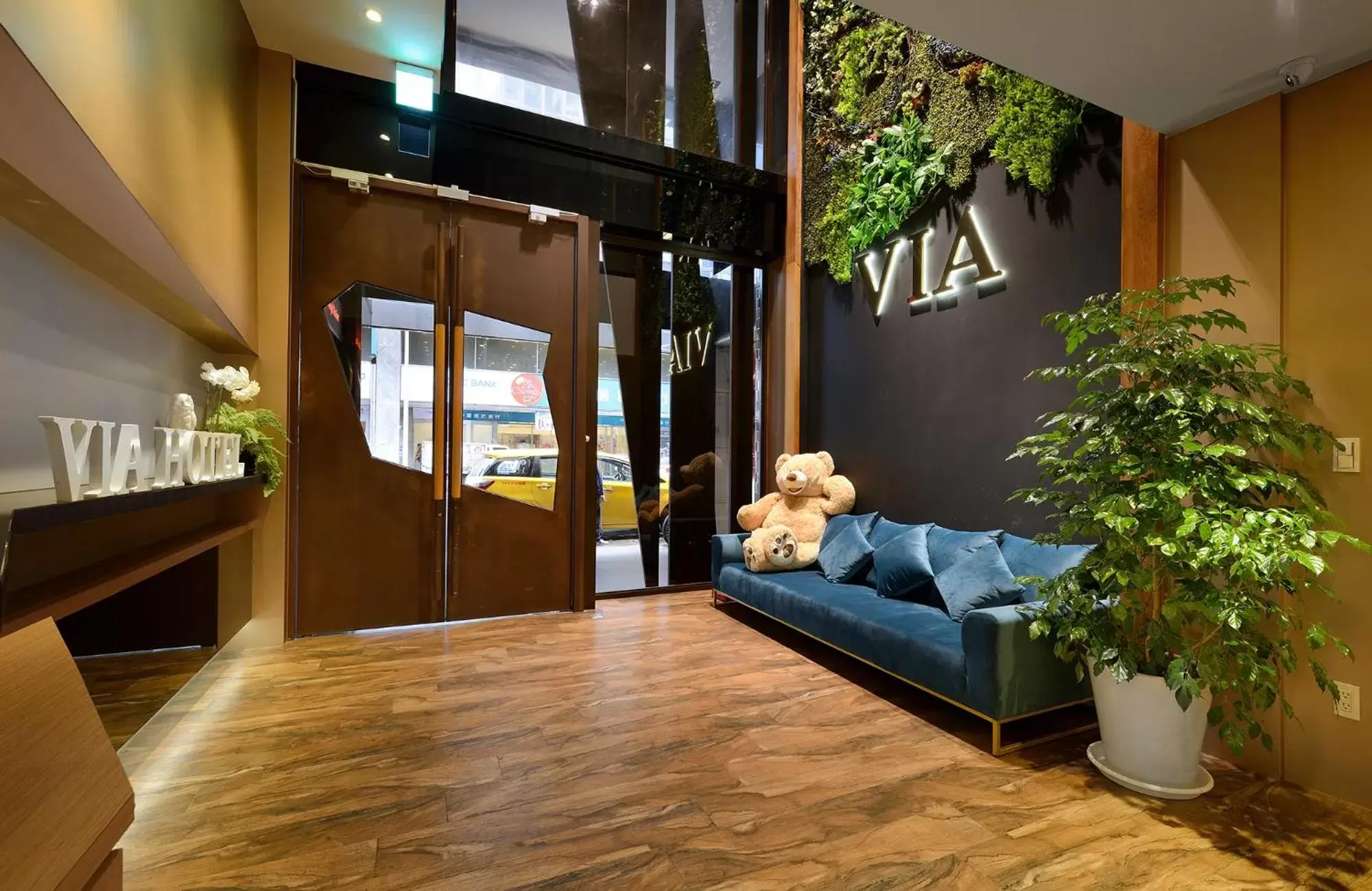 Facade/entrance, Seating Area in Via Hotel Taipei Station