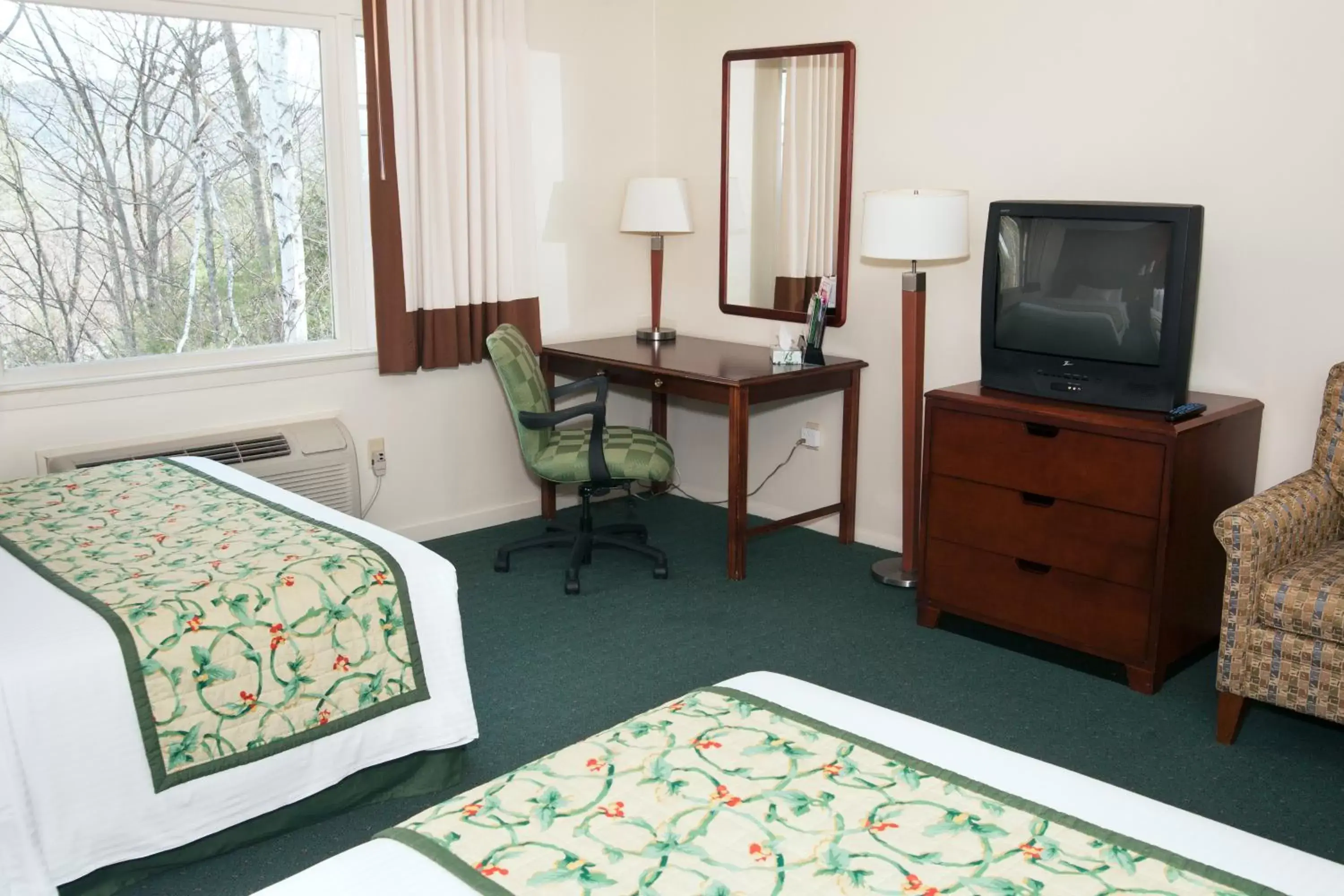Bed, TV/Entertainment Center in Red Carpet Inn and Suites Plymouth