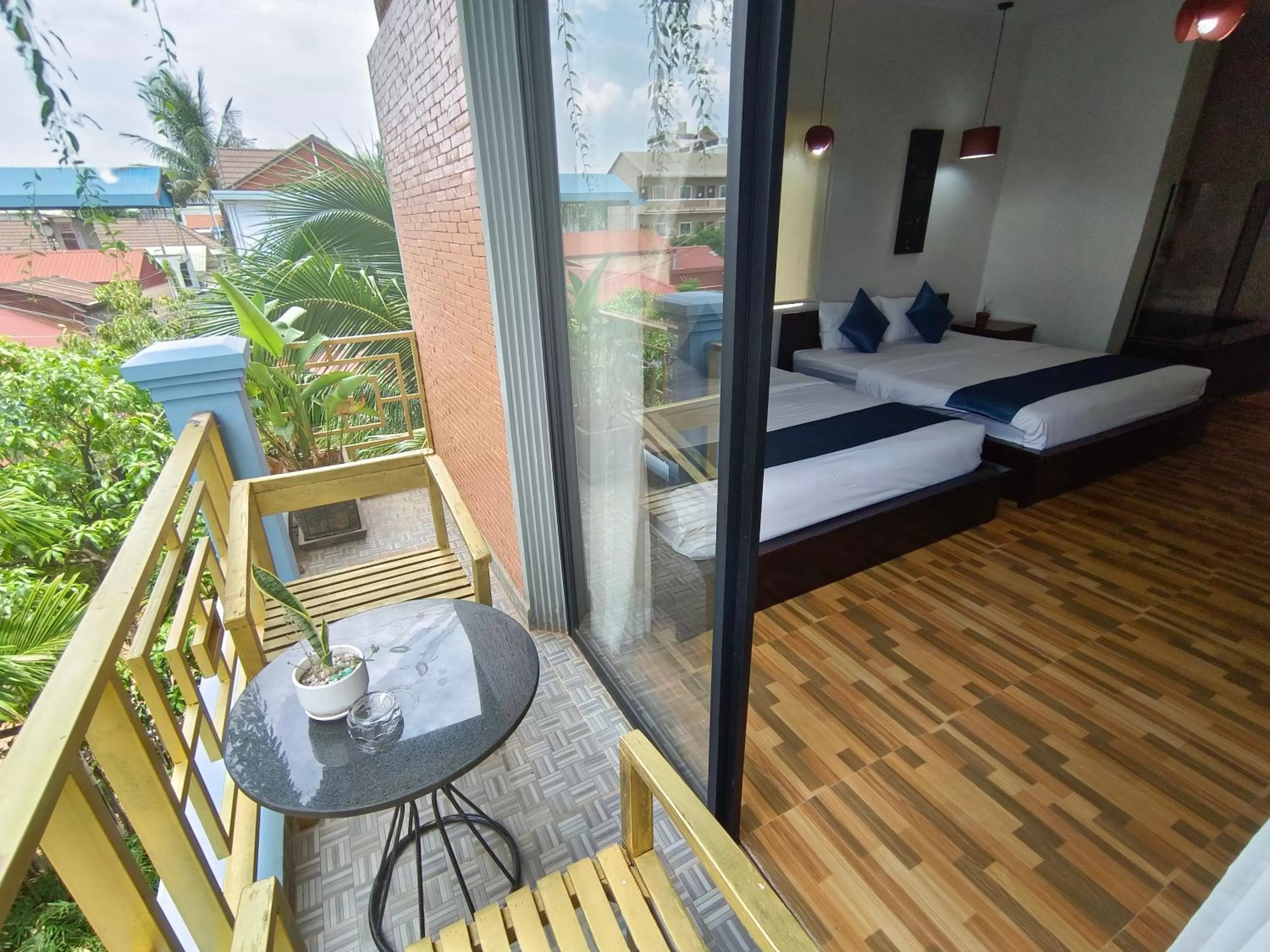 Balcony/Terrace, Bed in Nina Angkor Residence