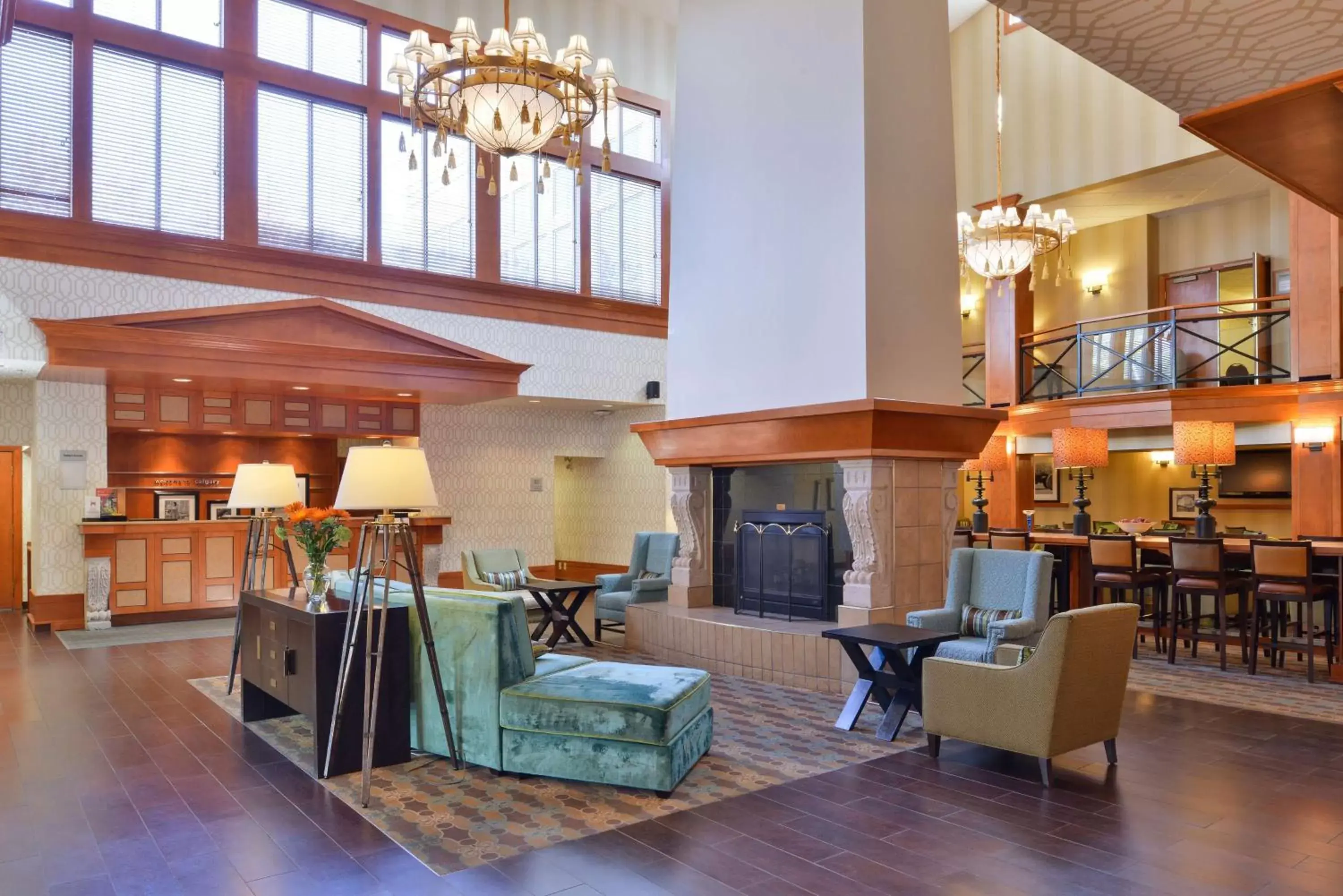 Lobby or reception in Hampton Inn & Suites by Hilton Calgary University NW Lobby or reception in Hampton Inn & Suites by Hilton Calgary University NW
