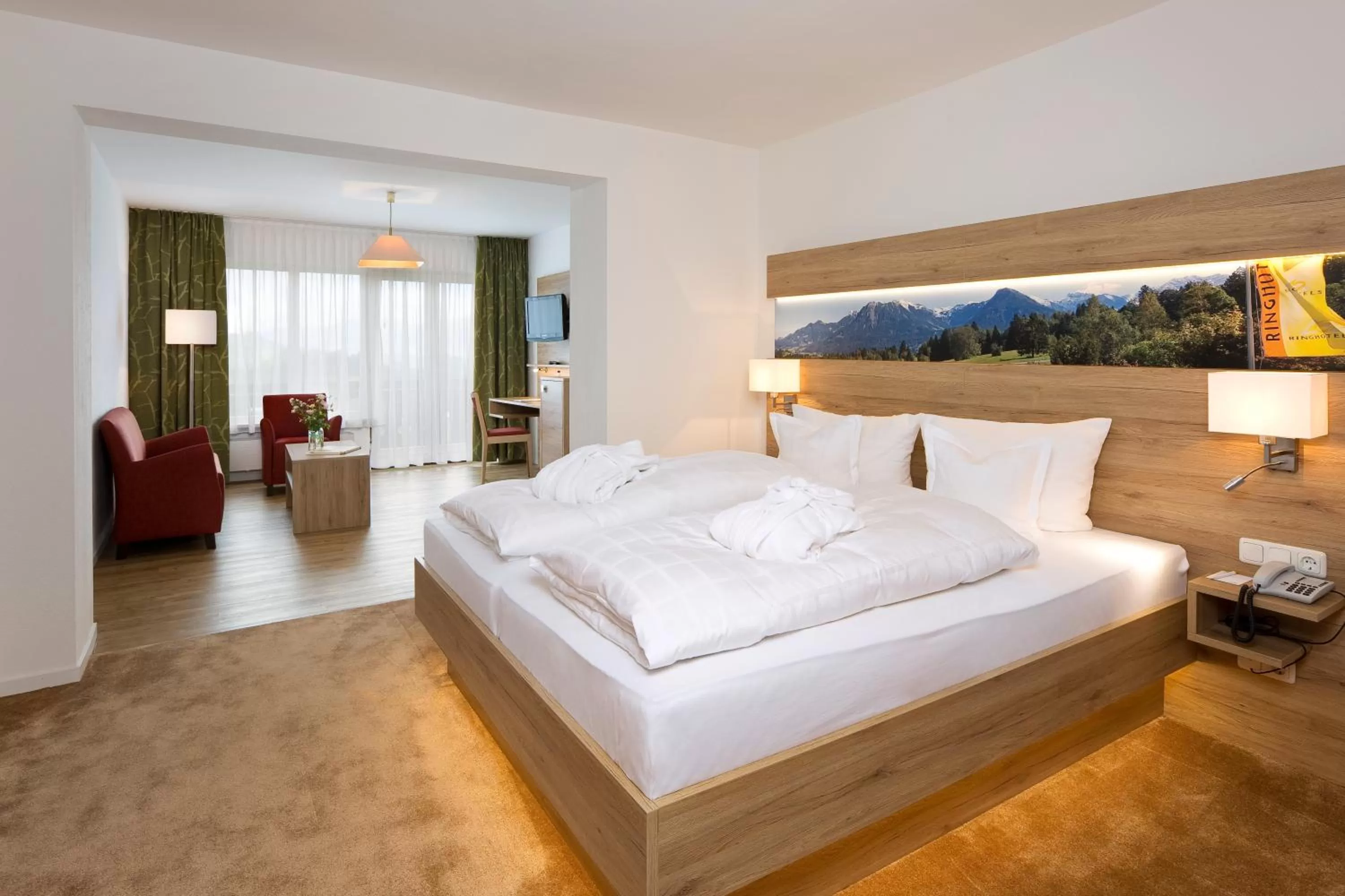 Bedroom, Bed in Ringhotel Nebelhornblick