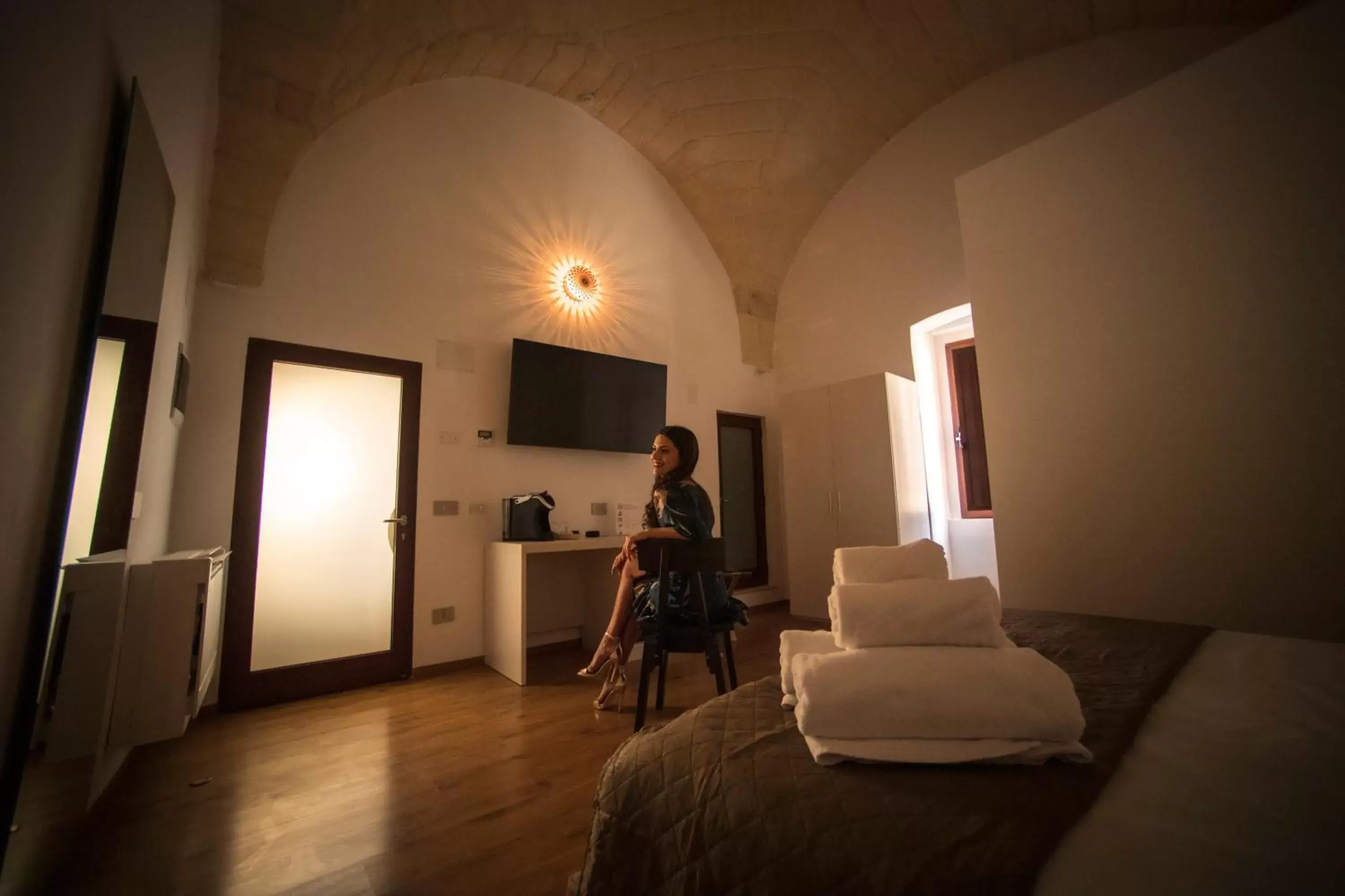 Bed, Seating Area in La Dimora del Principe