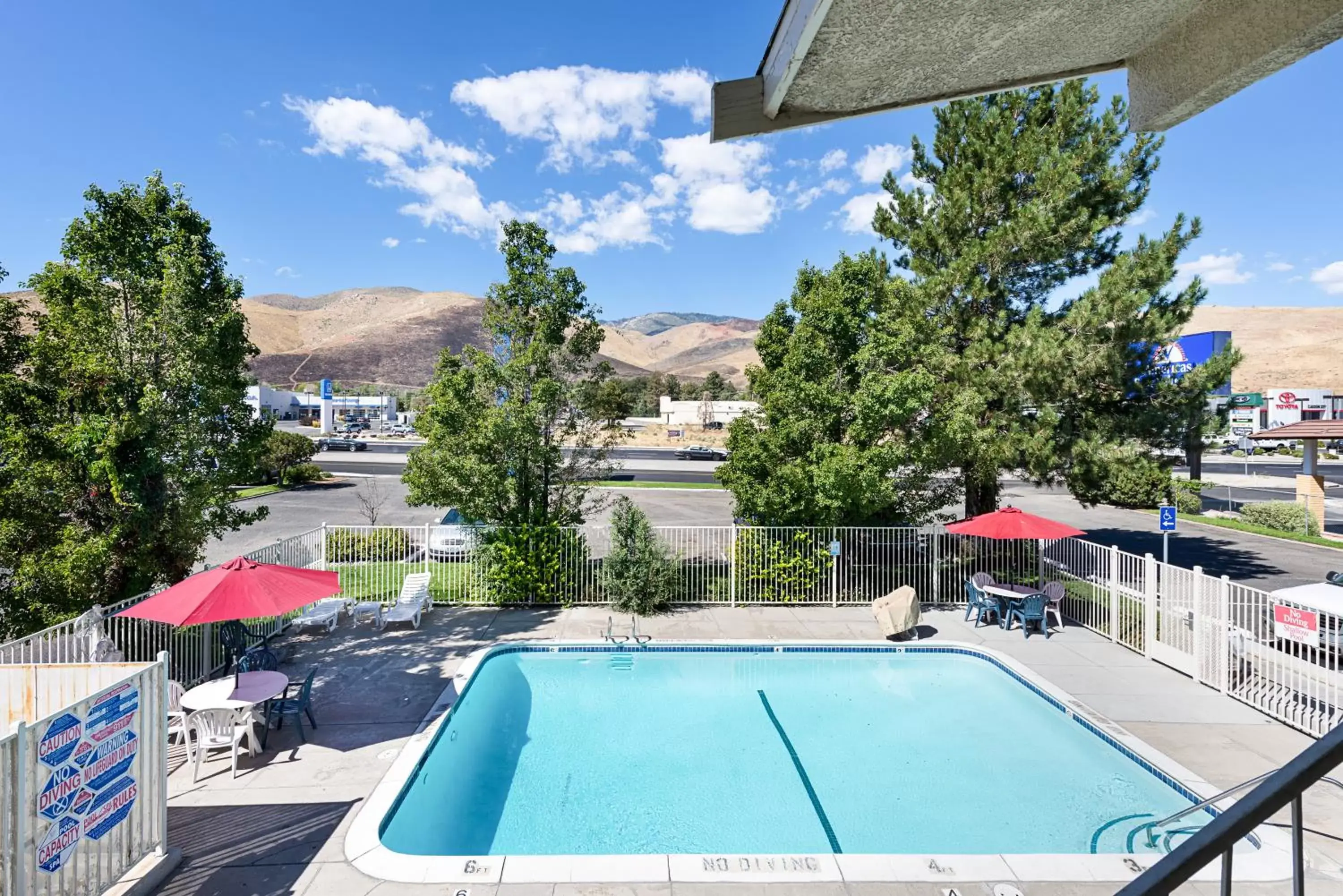 Swimming pool, Balcony/Terrace in Motel 6-Carson City, NV