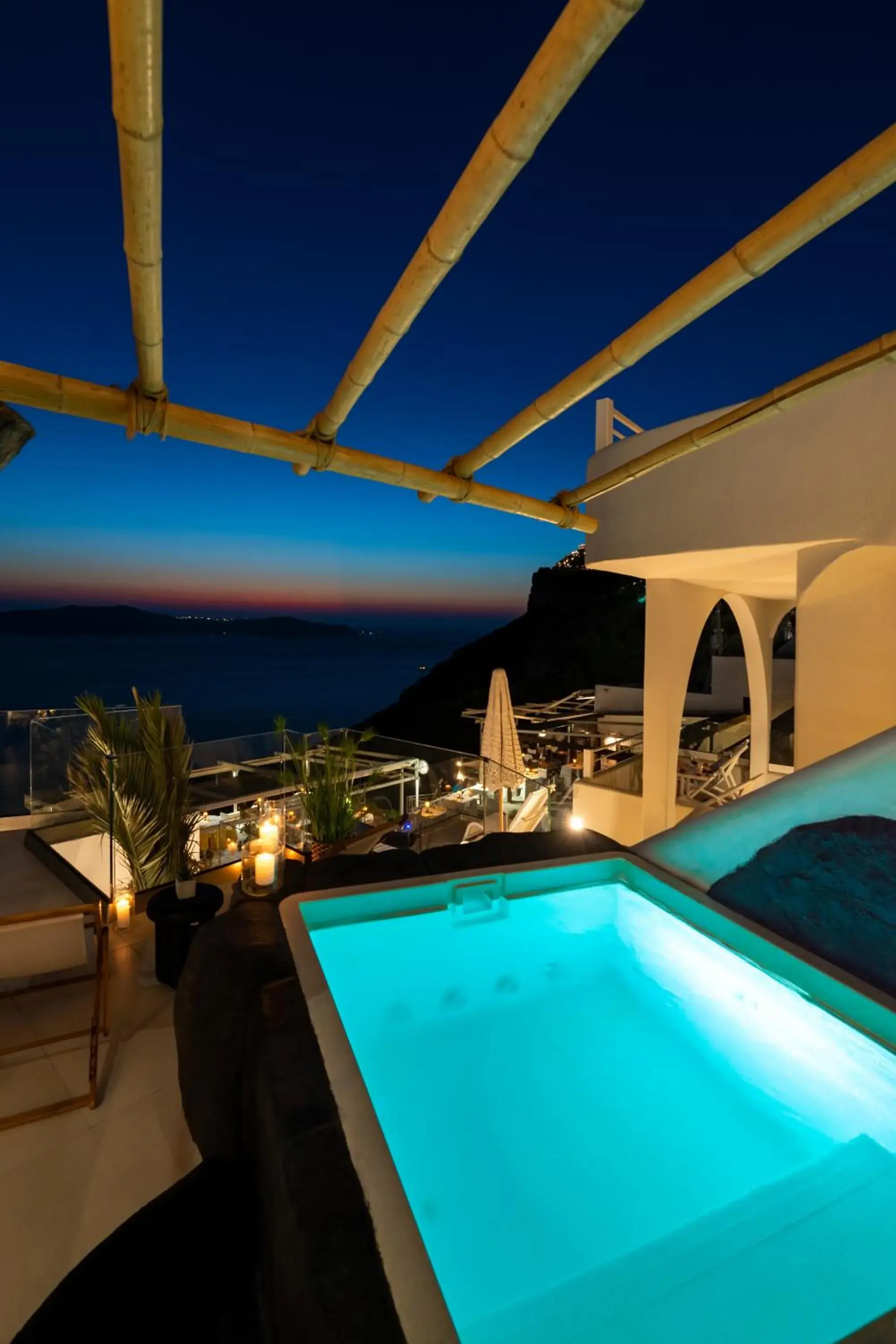 Night, Swimming Pool in Daydream Luxury Suites