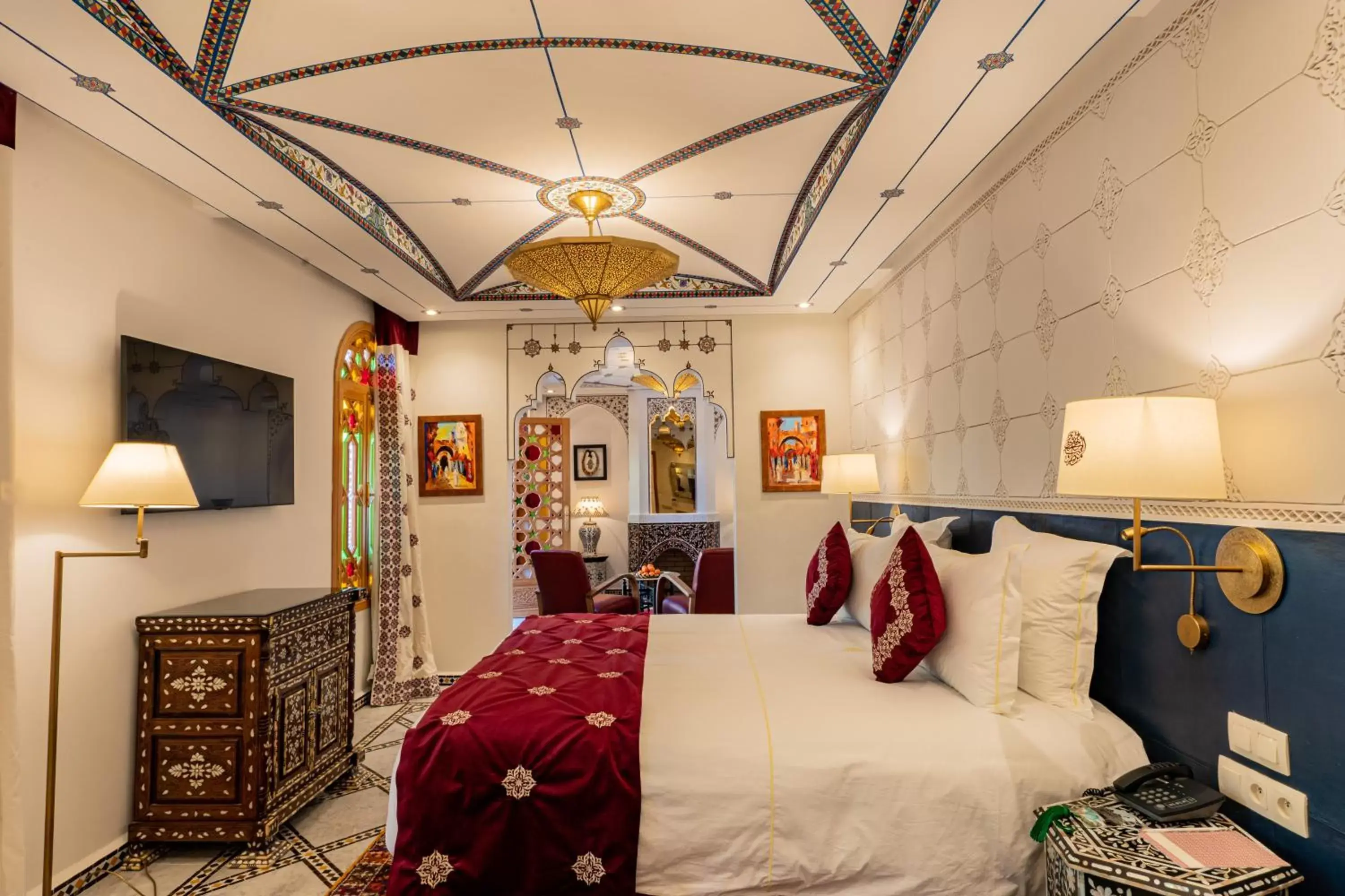 Bed in La Maison Arabe Hotel, Spa & Cooking Workshops