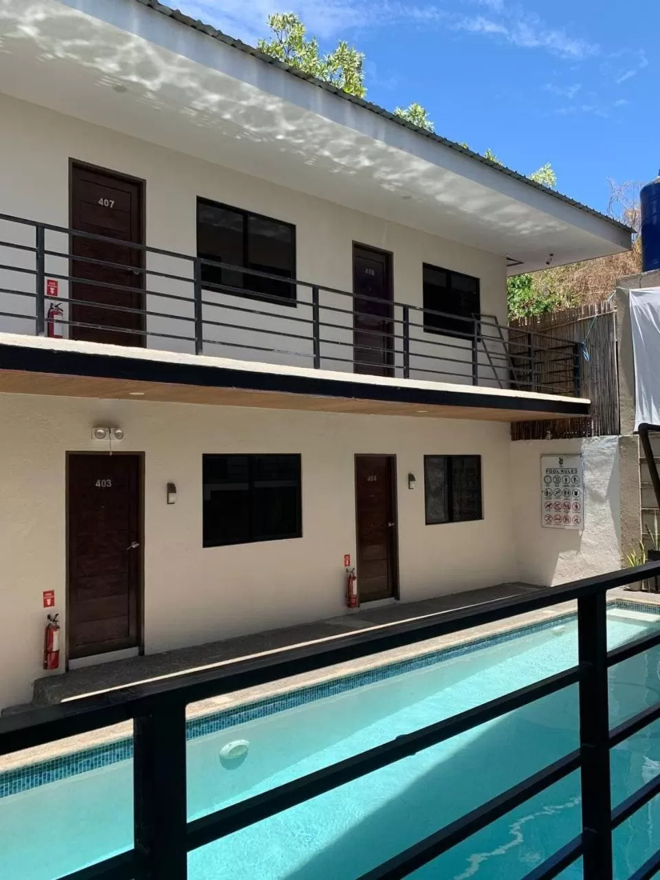 Pool view in Vela Terraces Hotel
