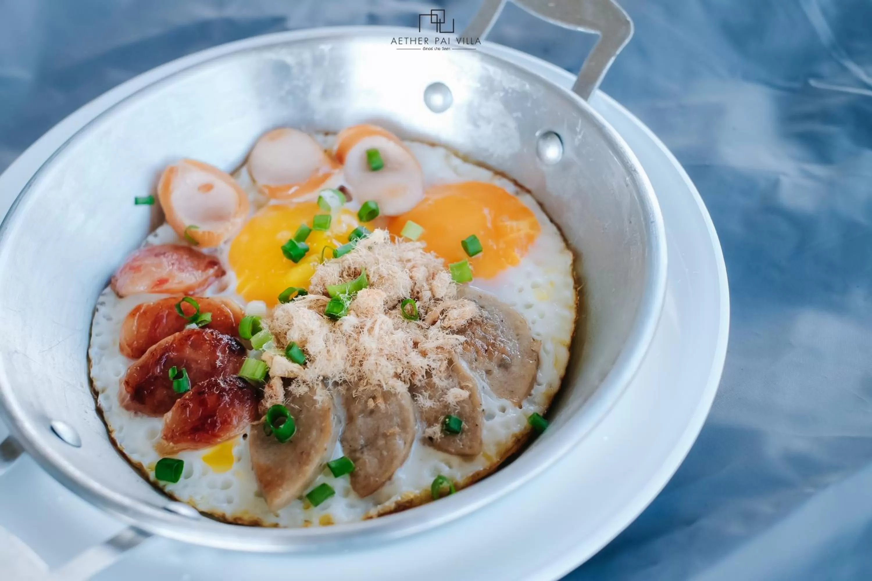 Asian breakfast in Aether Pai Villa