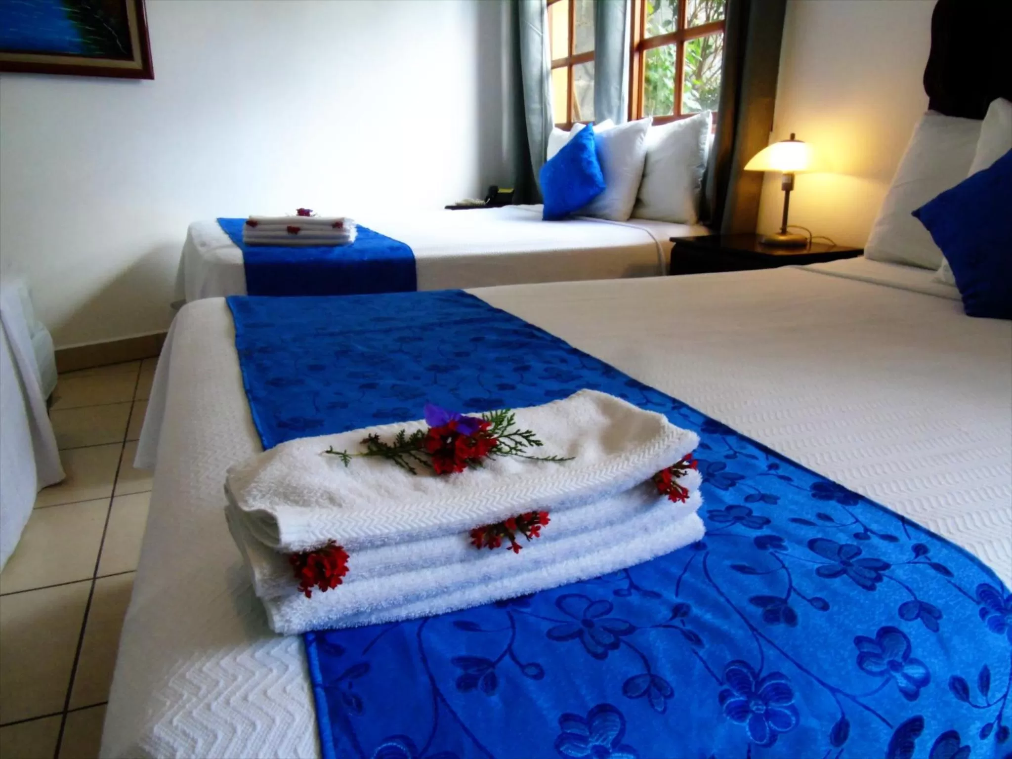 Bed in Hotel Los Pinos