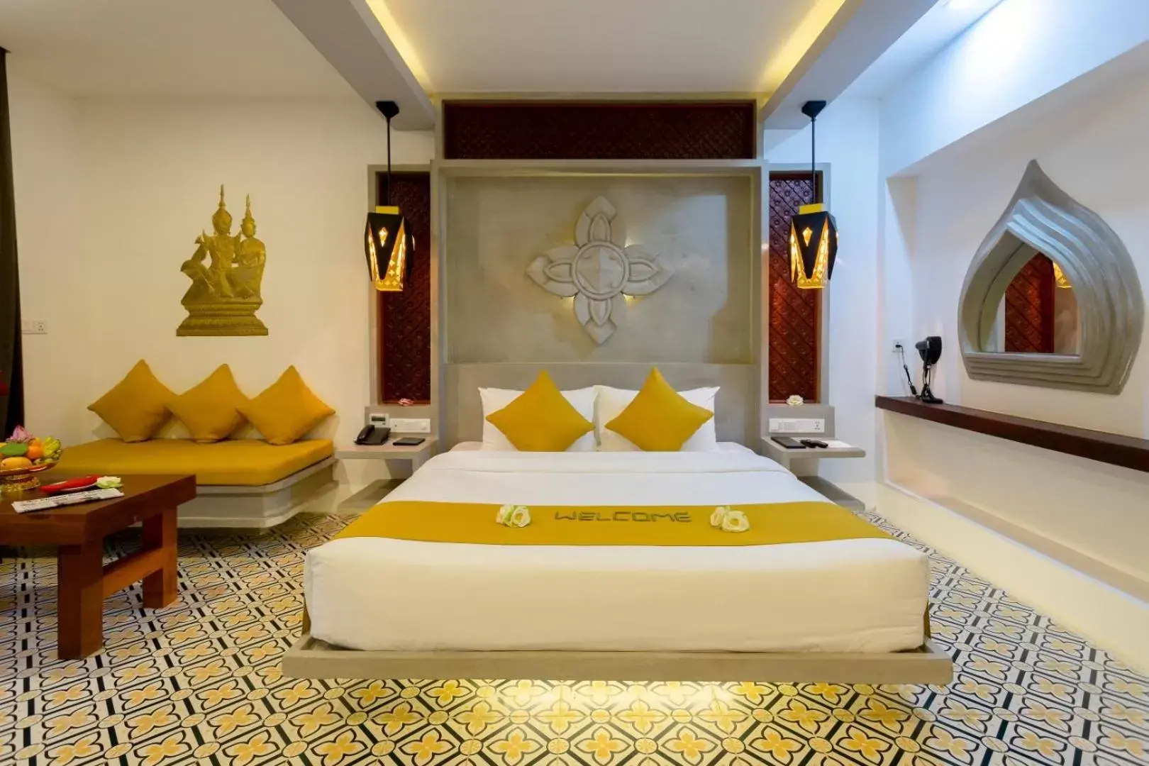 Photo of the whole room, Bed in Khmer Mansion Residence