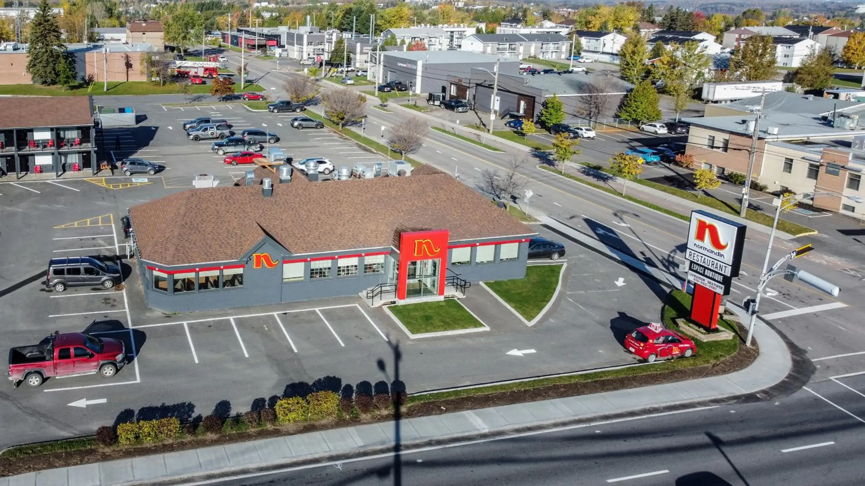 Bird's-eye View in Motel L'Avenue du Pont