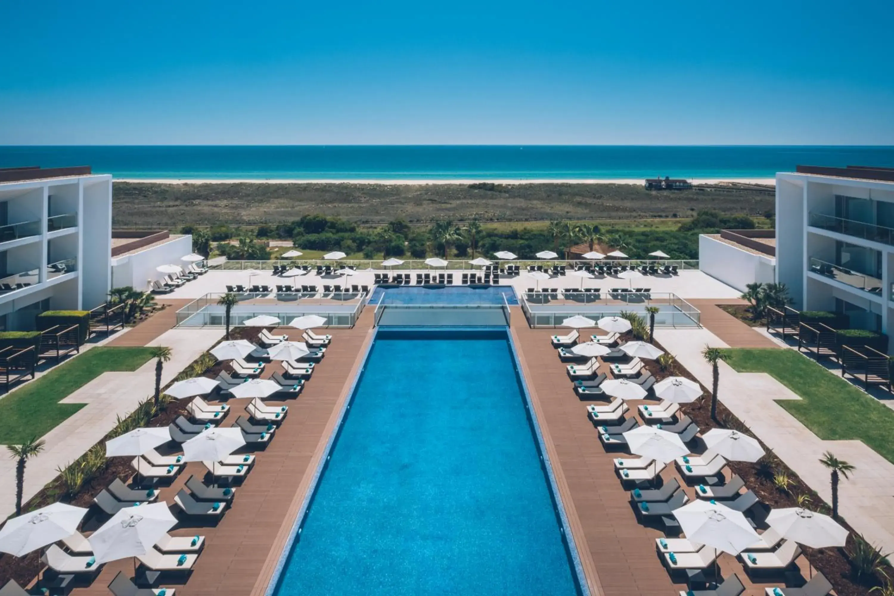 Pool view in Iberostar Selection Lagos Algarve Pool view in Iberostar Selection Lagos Algarve