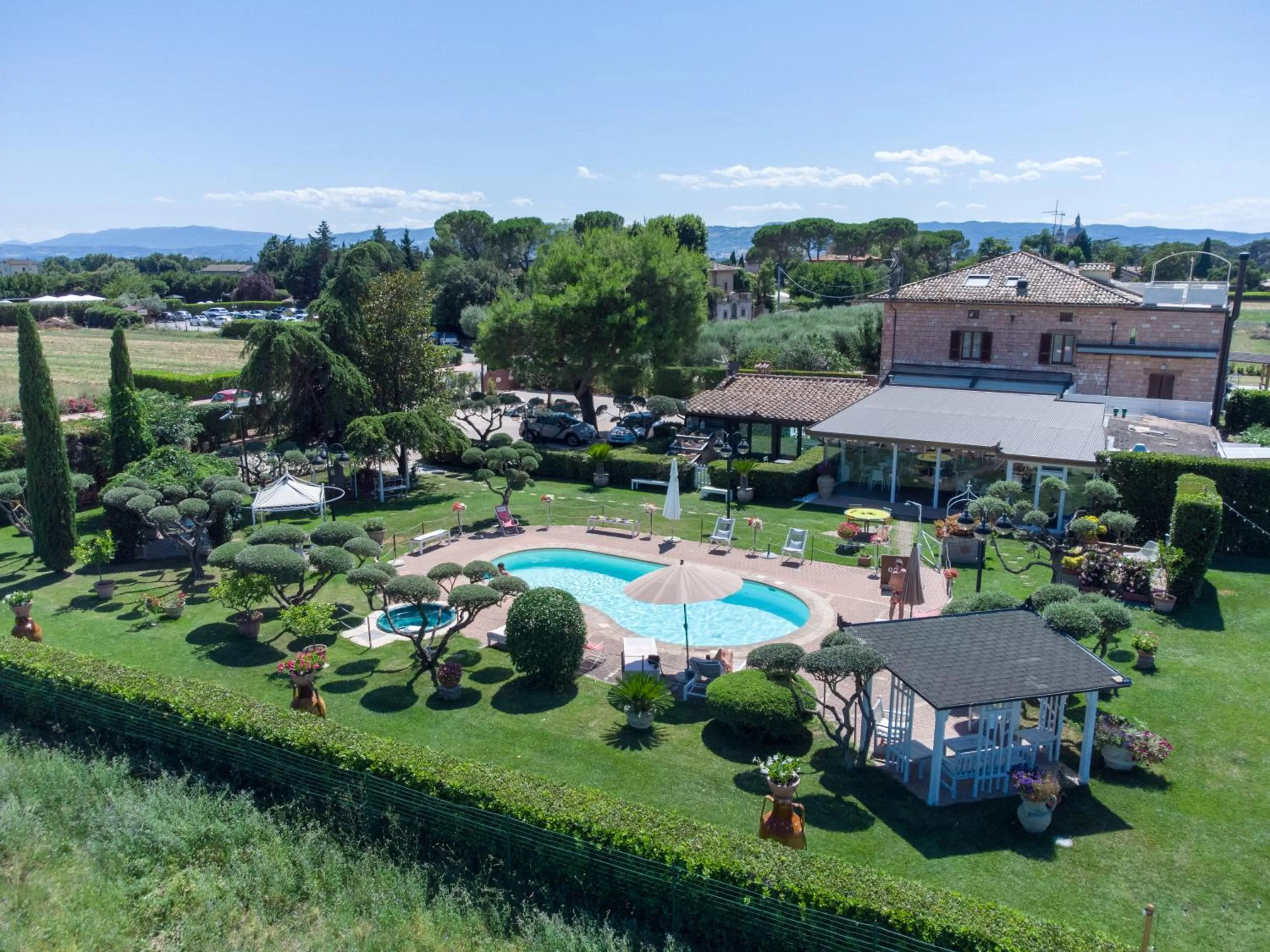 Pool View in UNICA Assisi agri-charming house