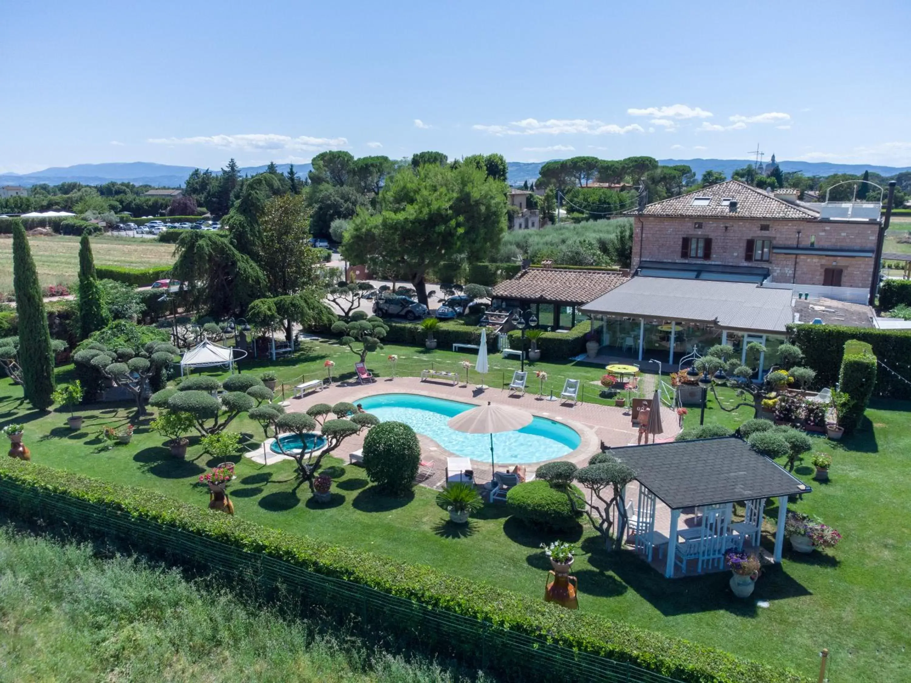 Pool View in UNICA Assisi agri-charming house