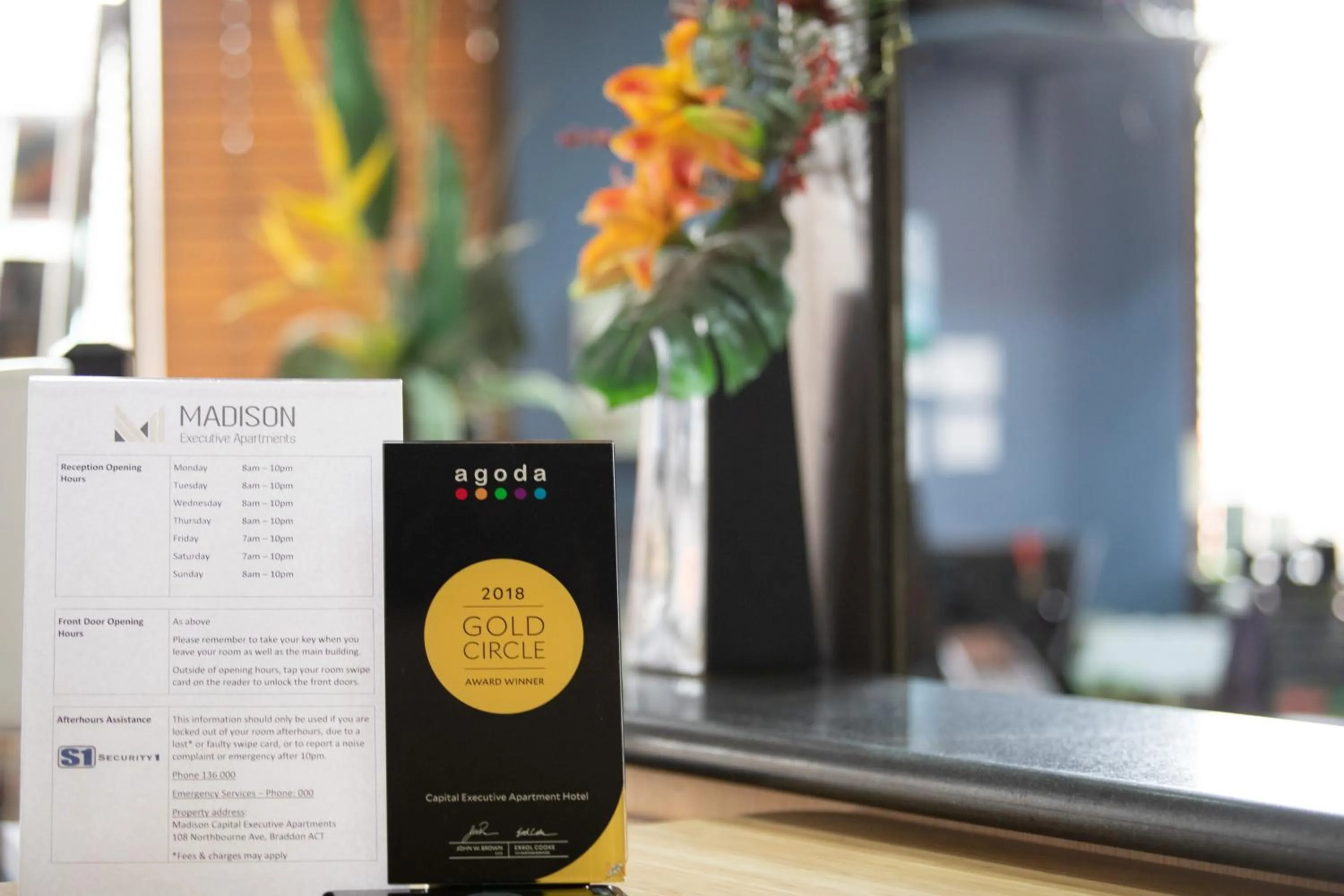 Logo/Certificate/Sign in Madison Capital Executive Apartments