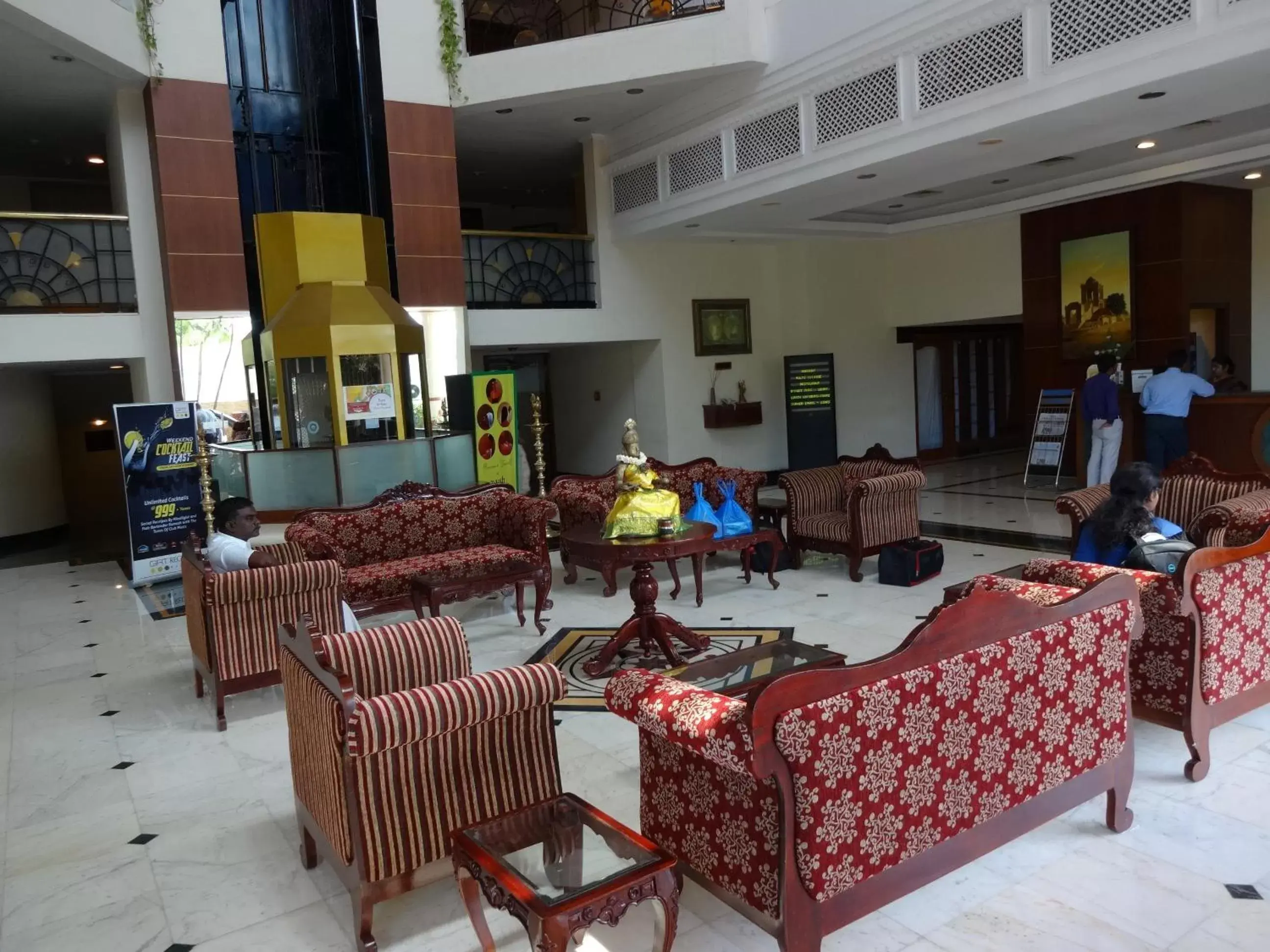 Seating area in Regency Madurai by GRT Hotels