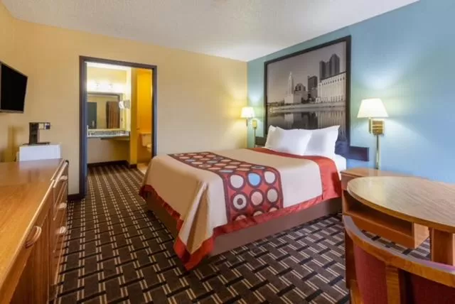 Bed in Super 8 by Wyndham Newcomerstown